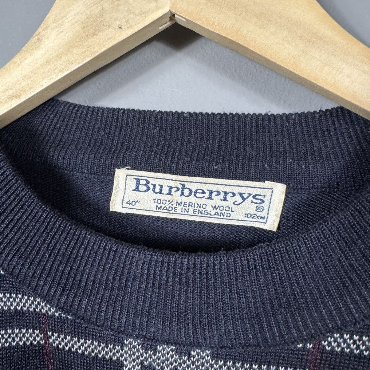 Burberry Vintage 80s Burberry Knit Wool Sweater Size US L / EU 52-54 / 3 - 8 Thumbnail