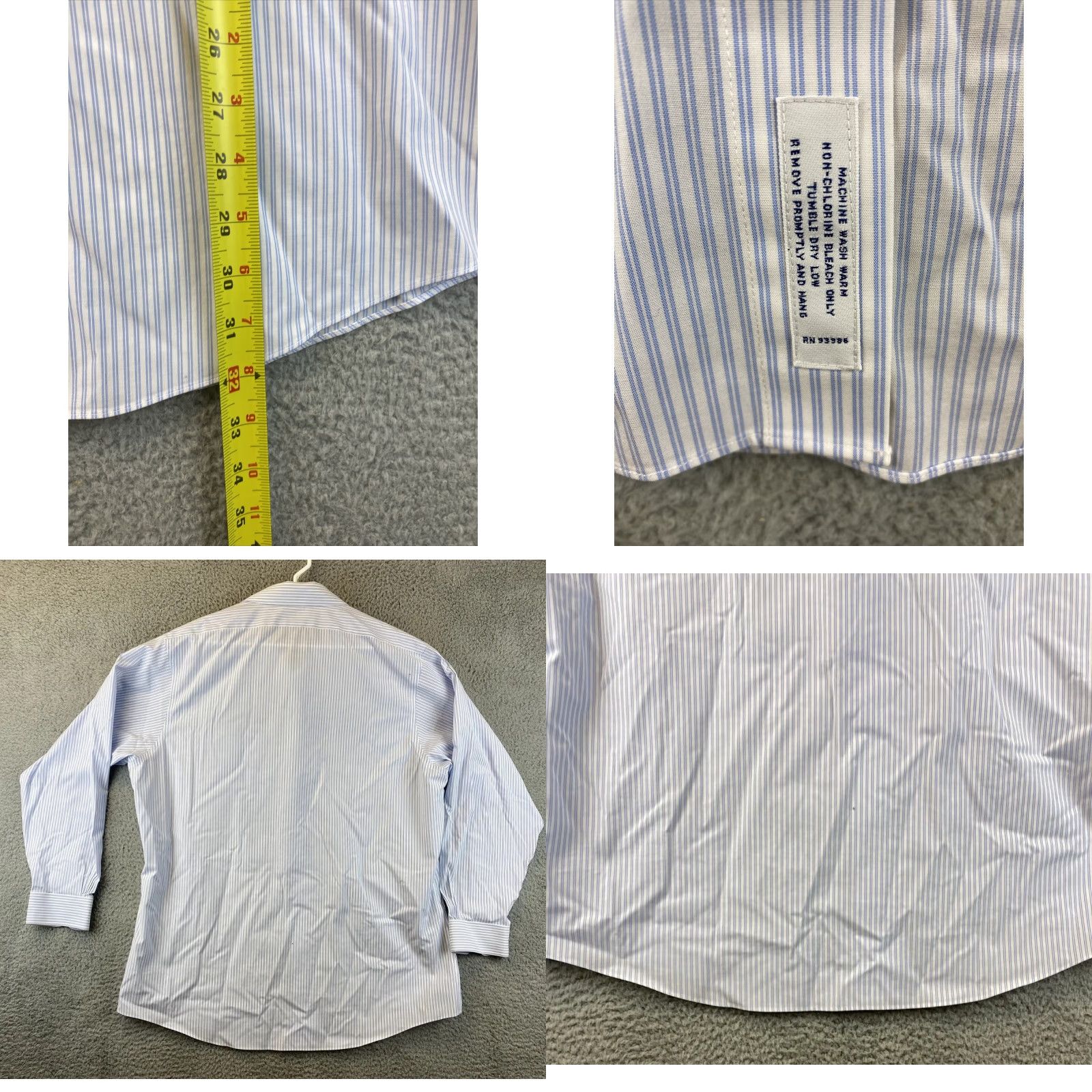 Brooks Brothers BROOKS BROTHERS Shirt Men 17.5 4/5 Button-Down Collared Oxford Non-Iron White Stripes Casual Classic Preppy Mens 17.5 Regular Size Multicolor Size US XL / EU 56 / 4 - 8 Thumbnail