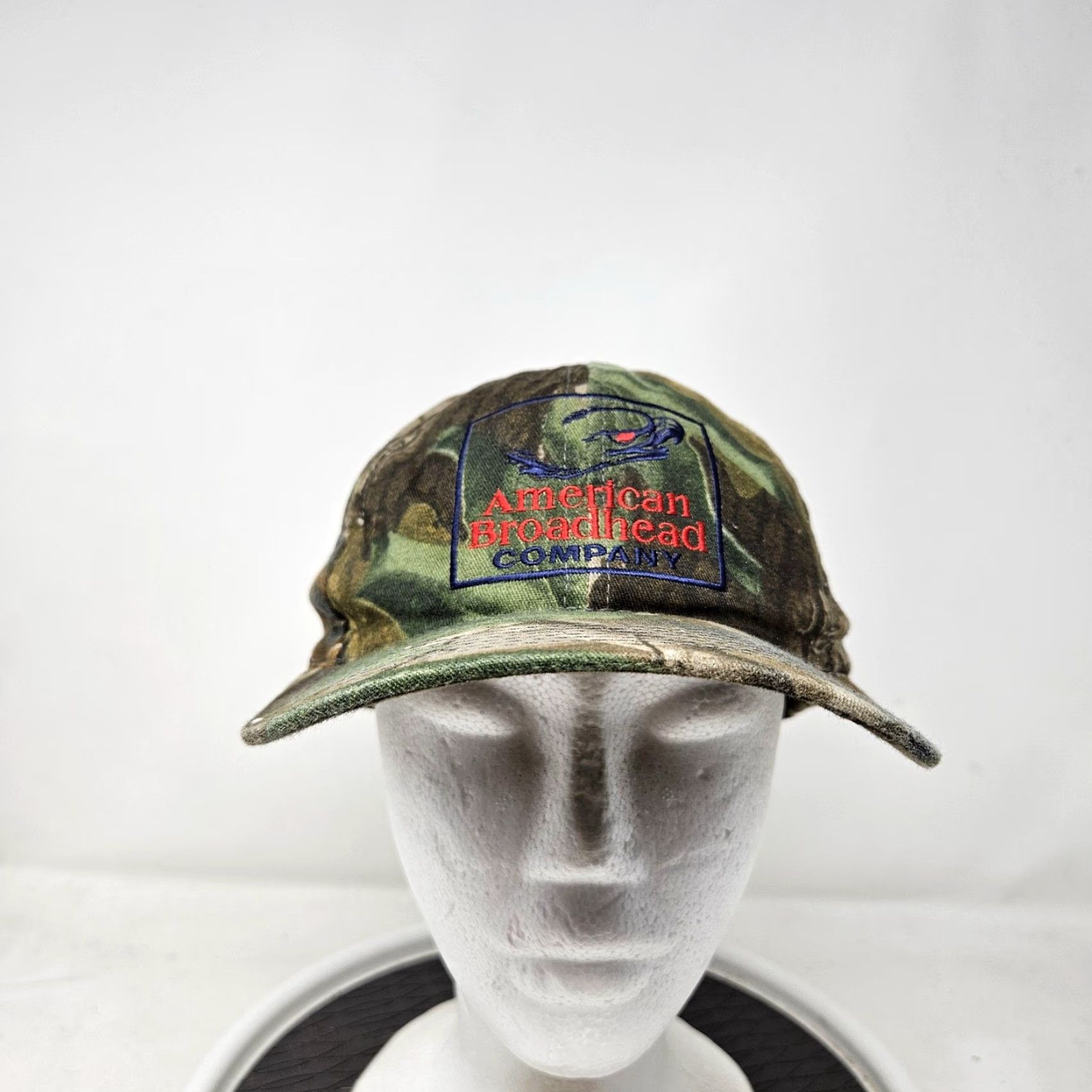 Vintage VINTAGE American Broadhead Company Hat Cap Snap Back Camouflage Camo Sonic Heads Mens Size ONE SIZE - 2 Thumbnail