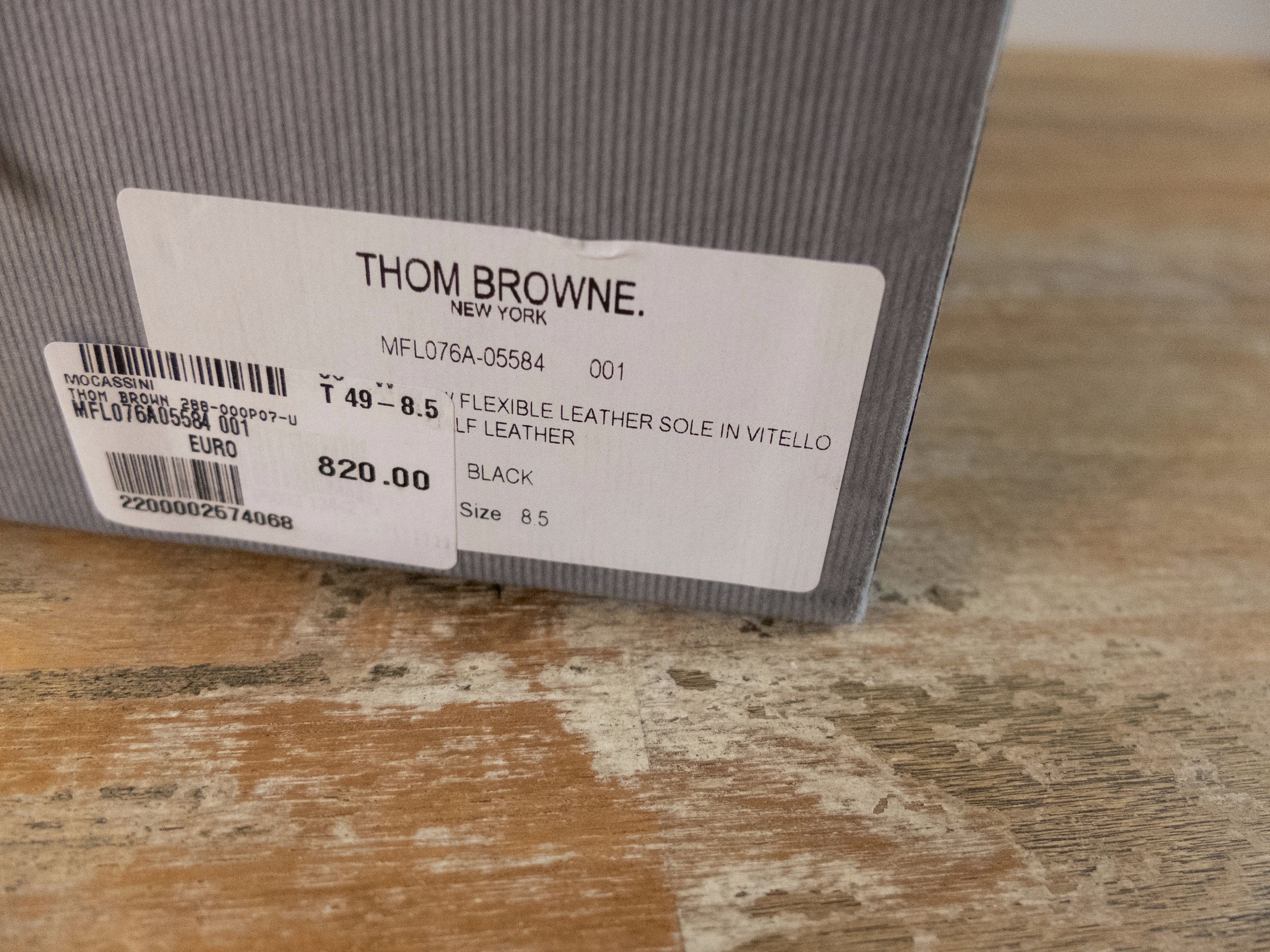 Thom Browne THOM BROWNE black leather PWB tag penny loafers 8 41 Size US 8 / EU 41 - 10 Thumbnail