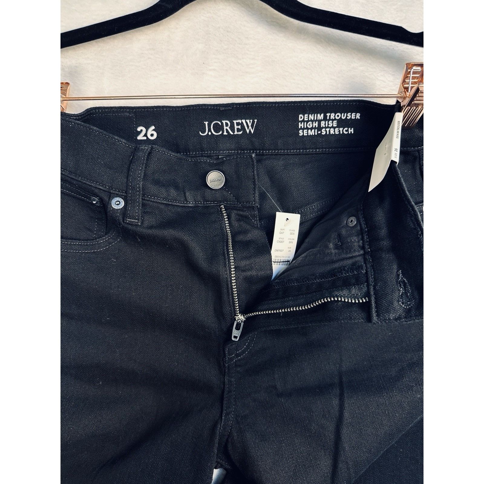 J.Crew J.Crew Womens Denim Trouser Wide Leg Jean Black High Rise Sz Size 26" / US 2 / IT 38 - 12 Thumbnail