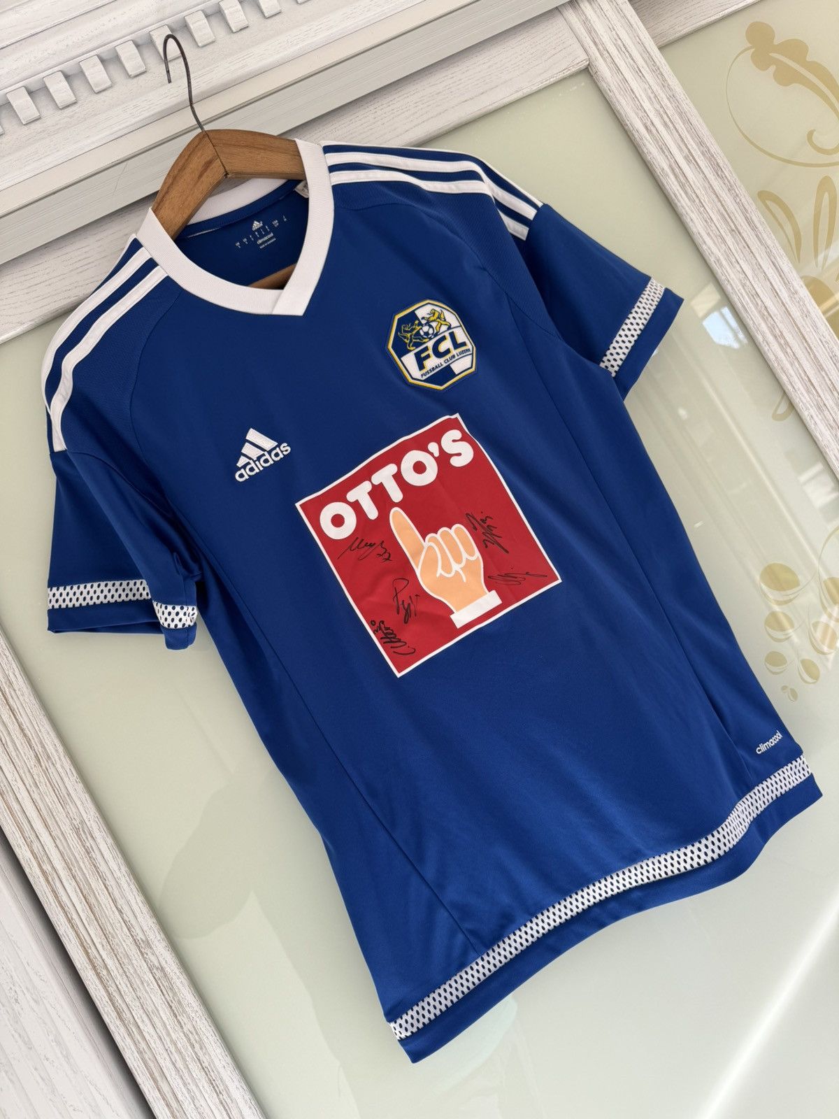 Adidas FC Luzern 2015-2016 Signed Home Soccer Jersey Football Shirt Size US S / EU 44-46 / 1 - 4 Thumbnail