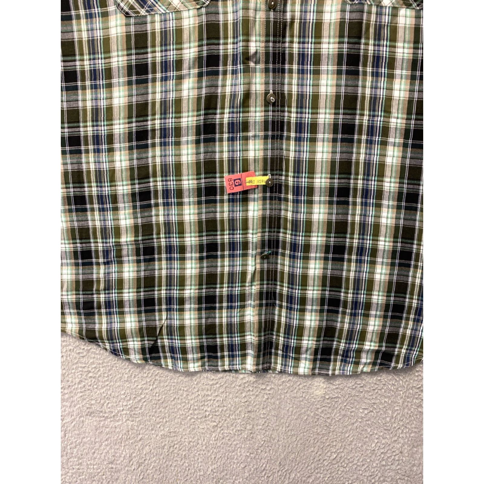 Sean John Sean John Shirt Mens 3XB Gingham Plaid Button Down Casual Shirt Size US XXL / EU 58 / 5 - 2 Thumbnail