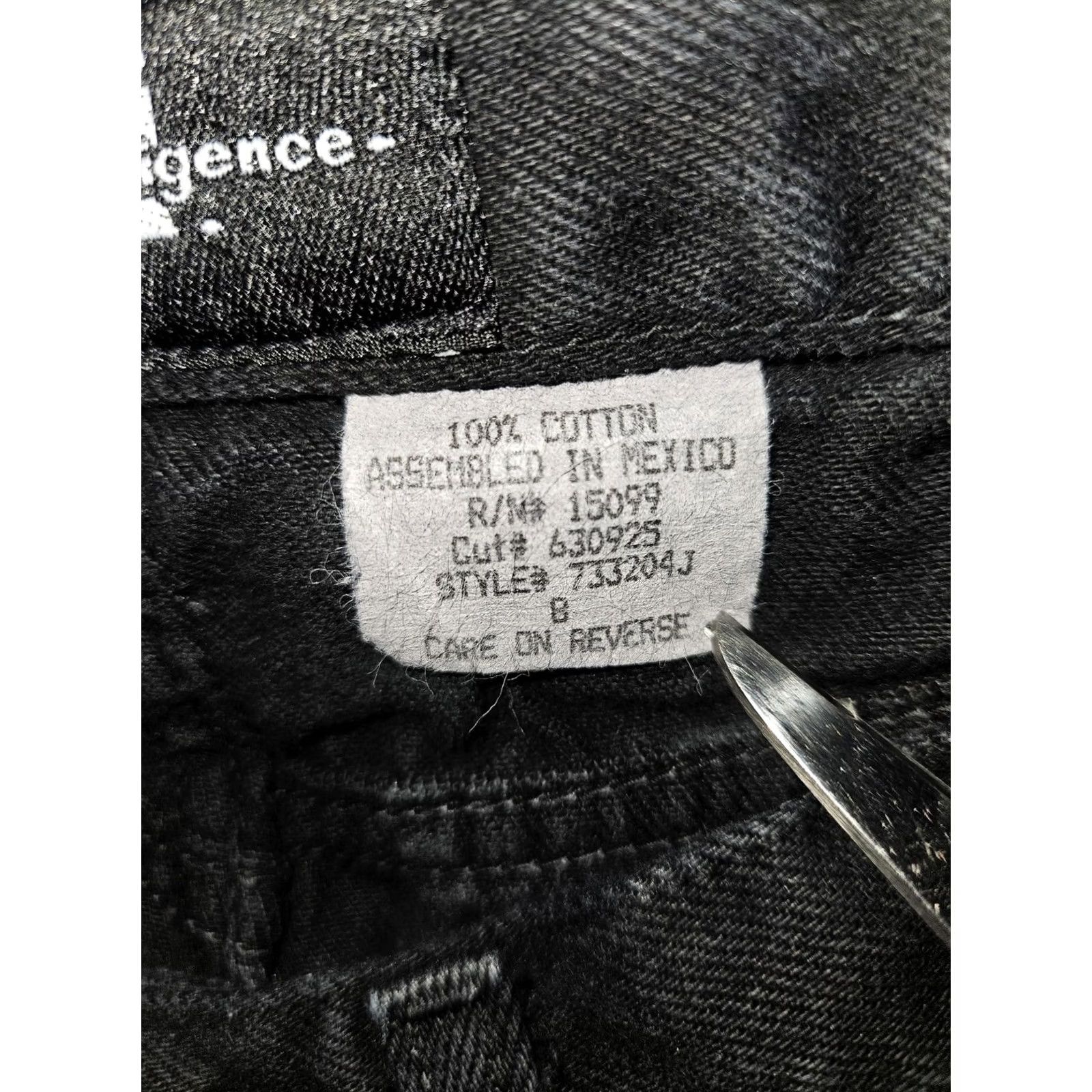 L.E.I. VINTAGE l.e.i. Shorts Womens 8 Black Denim High Rise Cinch Back 100% Cotton 733204J Mens Girls Womens Size 27" / US 4 / IT 40 - 3 Thumbnail