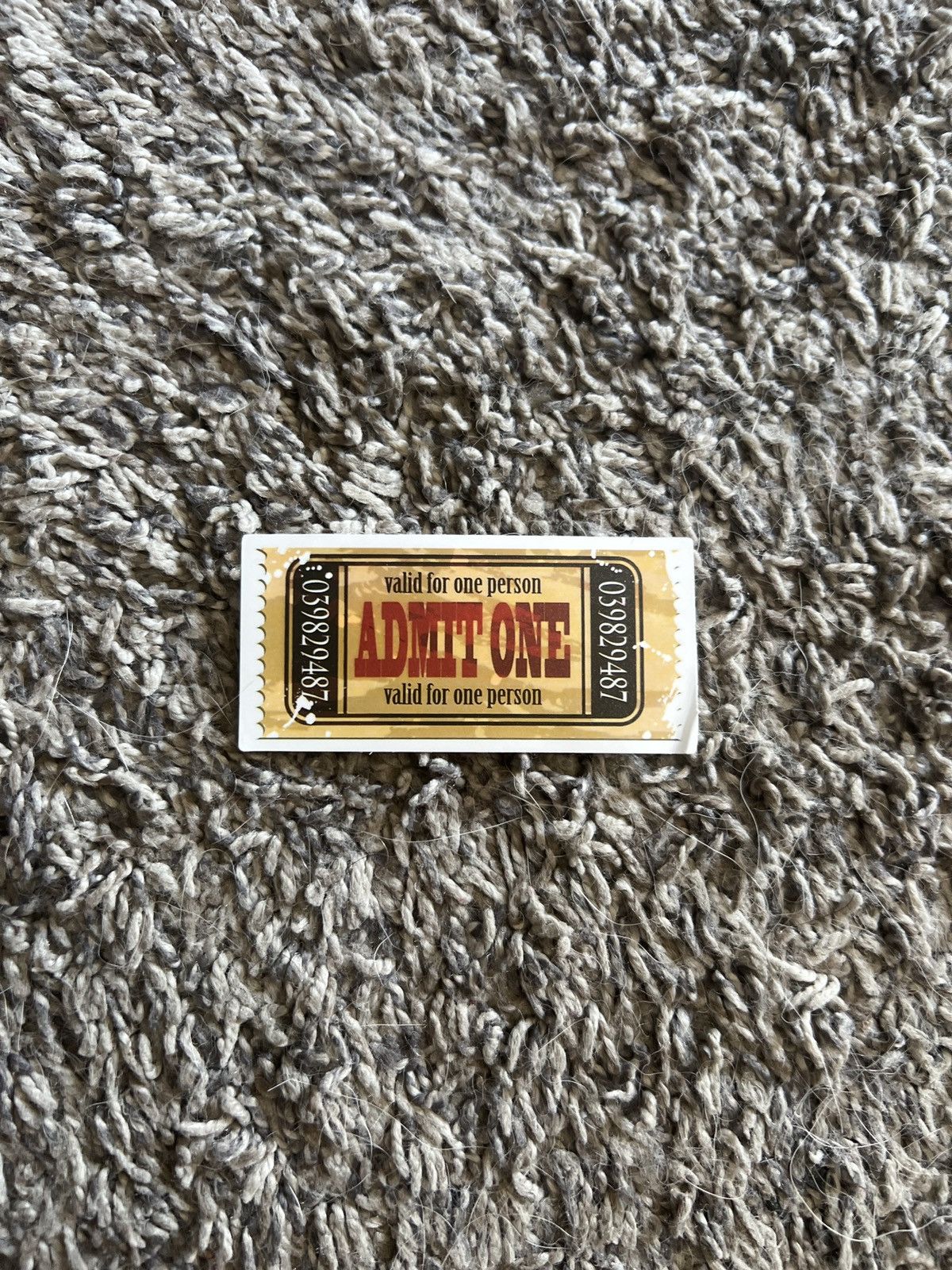 Hypebeast × Vintage Admit One Ticket Sticker Size ONE SIZE - 1 Thumbnail
