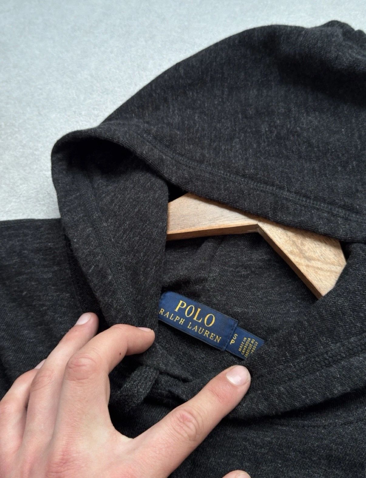 Polo Ralph Lauren Polo Ralph Lauren Dark Gray Classic Hoodie Men Size S Size US S / EU 44-46 / 1 - 4 Thumbnail