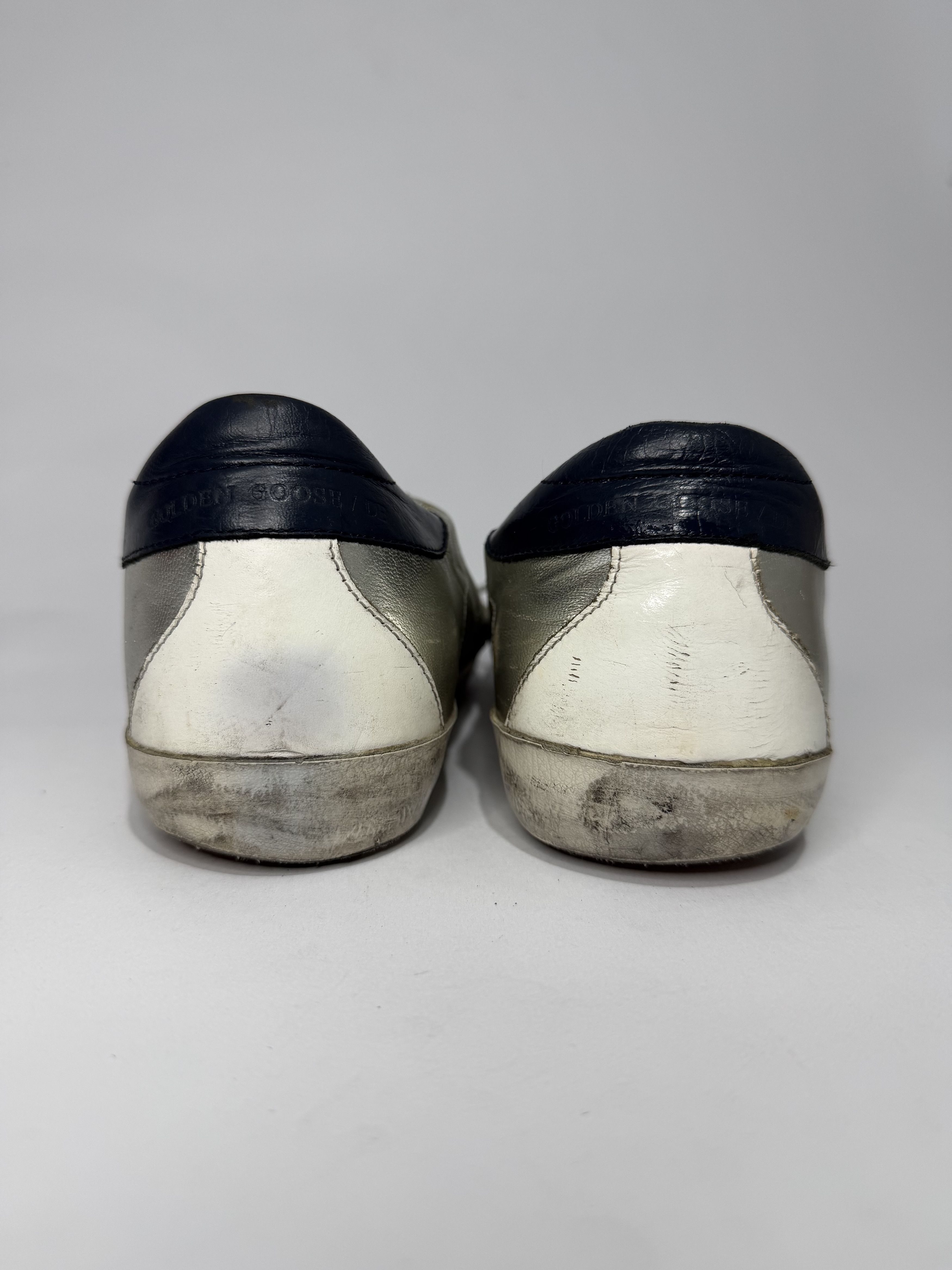 Golden Goose Golden Goose Metallic Silver Leather Superstar Sneakers Size US 7.5 / EU 40-41 - 6 Thumbnail