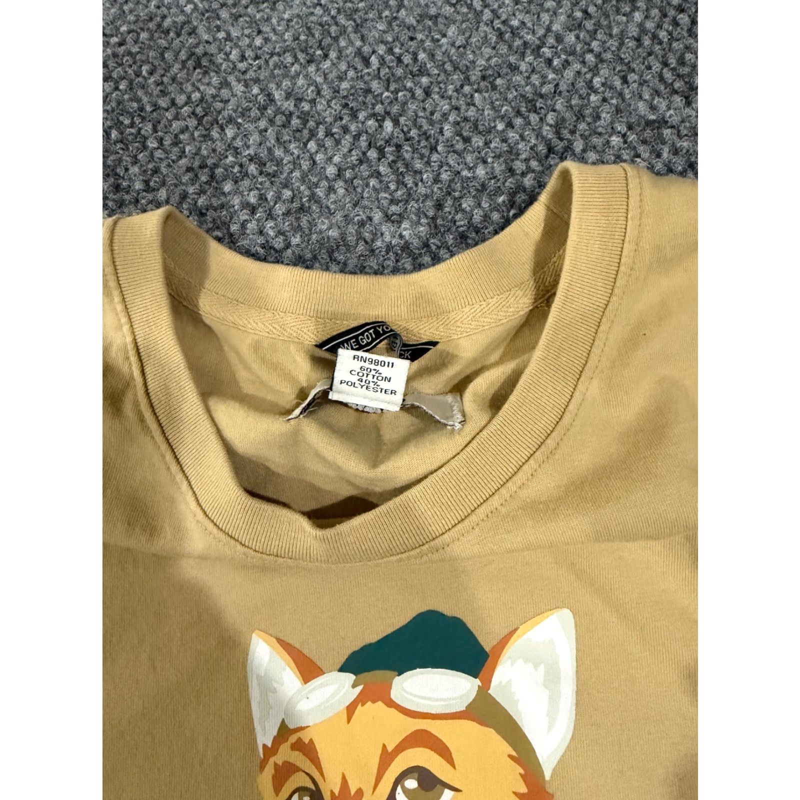 Vintage AKOO T-Shirt Mens 2XL Tan Beige Graphic Print Crew Neck Short Sleeve Urban Streetwear 2XL Adults Mens Size US XXL / EU 58 / 5 - 6 Thumbnail
