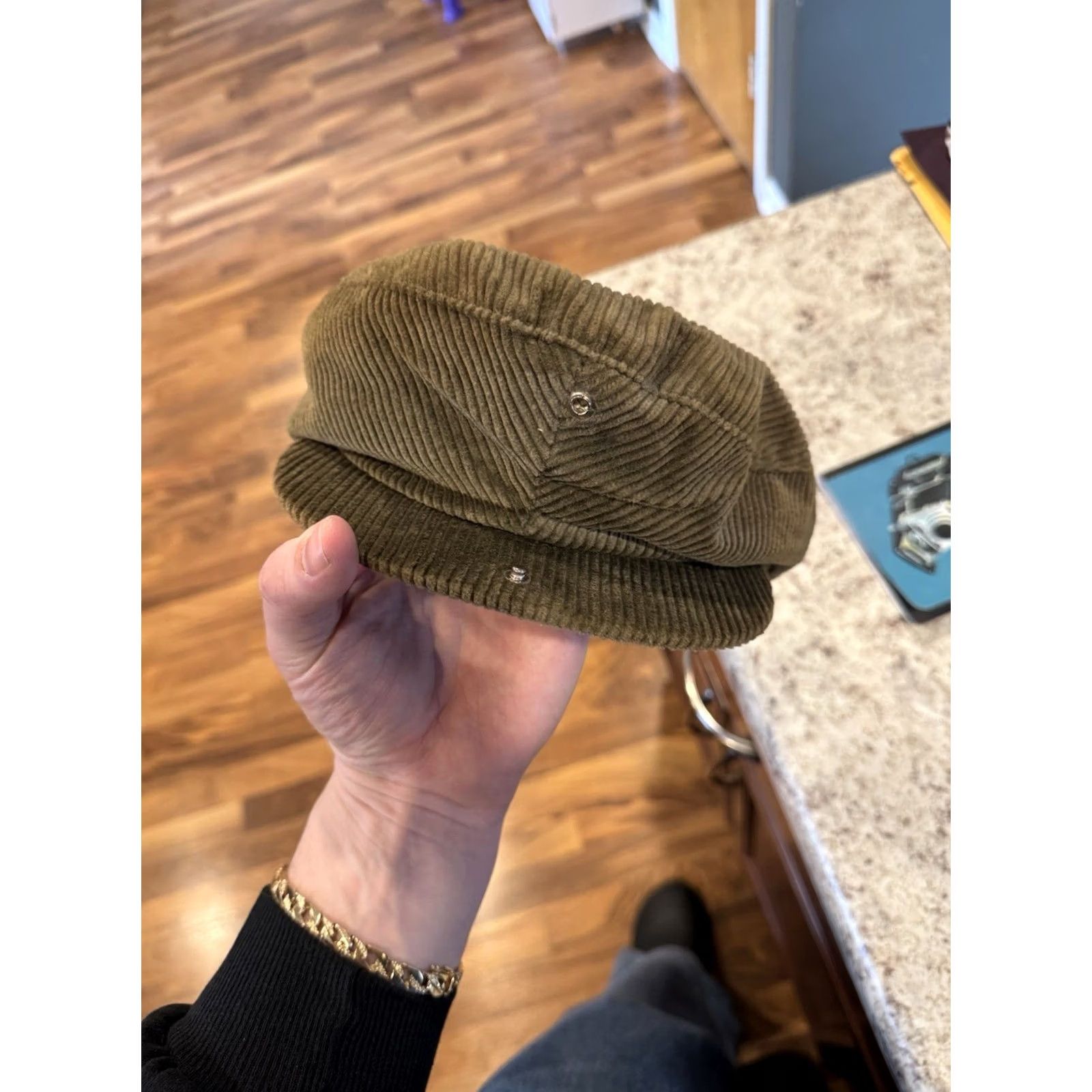 Kangol VINTAGE Kangol Green Corduroy Newsboy Cap OSFA USA Made in USA Size ONE SIZE - 6 Thumbnail