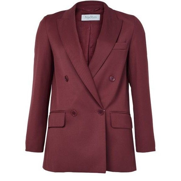 MAX MARA Farad Red Bordeux Wool Blazer Jacket New & Authenti
