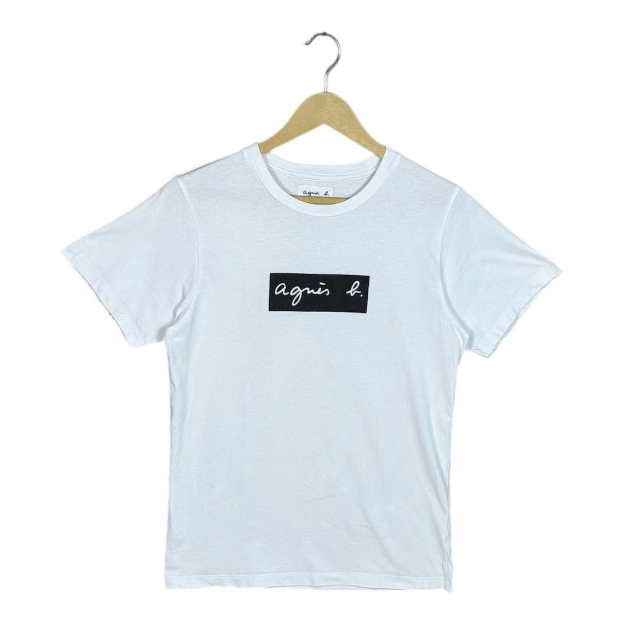 Vintage × agnes b. Vintage 90s Agnes B Box Logo Tshirt Size US S / EU 44-46 / 1 - 1 Thumbnail