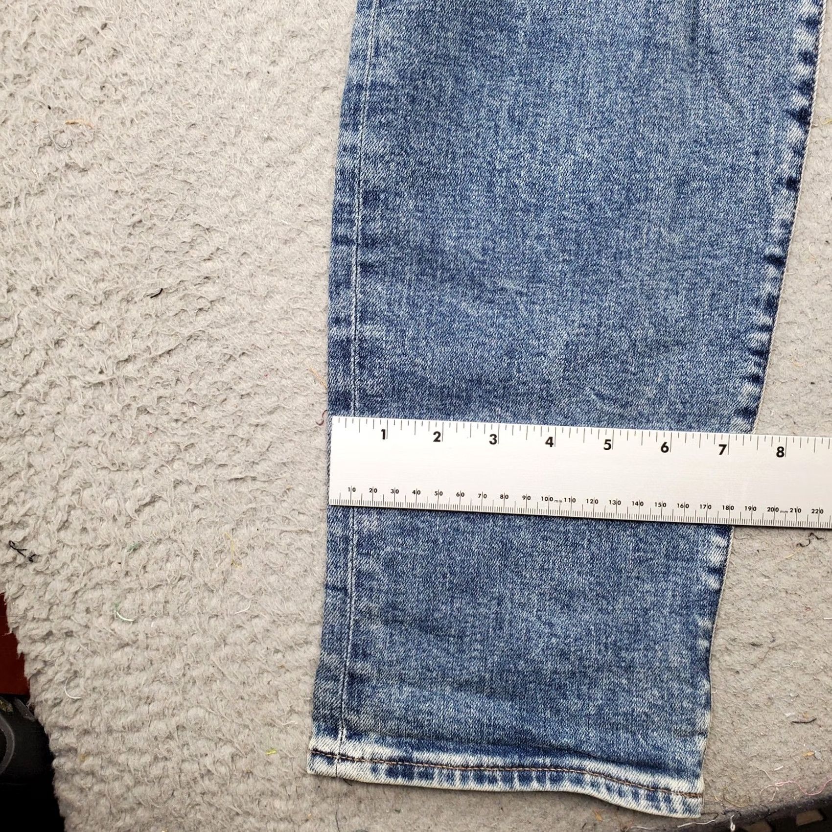 Express Express Boyfriend Jeans Womens 6L Blue Denim Mid Rise Distressed Button Fly Jeans Size 28" / US 6 / IT 42 - 5 Thumbnail