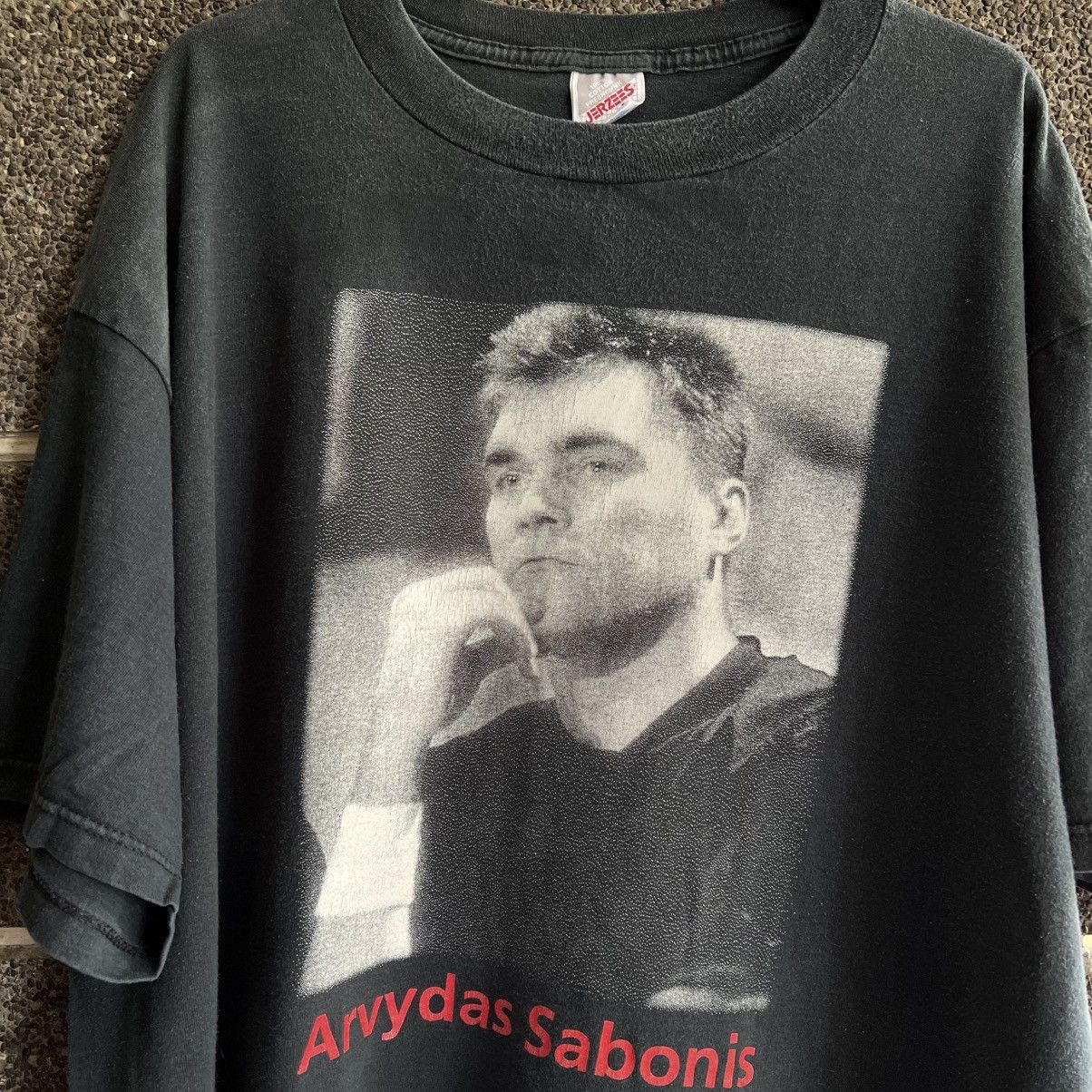 RARE VTG ‘90s Arvydas Sabonis Blazers Portrait NBA Tee Shirt