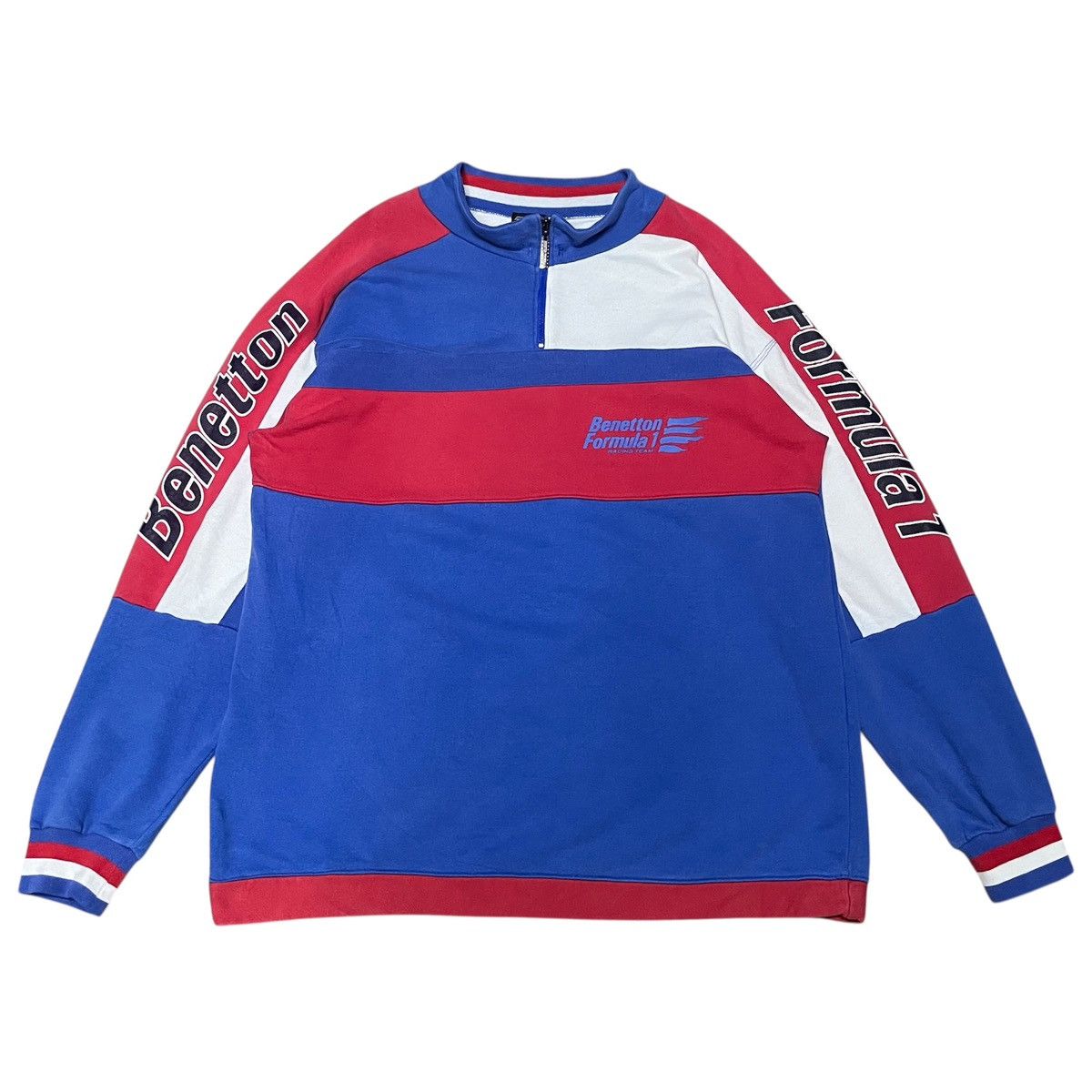 Benetton × Formula 1 Vintage Benetton Formula One Halfzip Sweatshirt Size US L / EU 52-54 / 3 - 1 Thumbnail