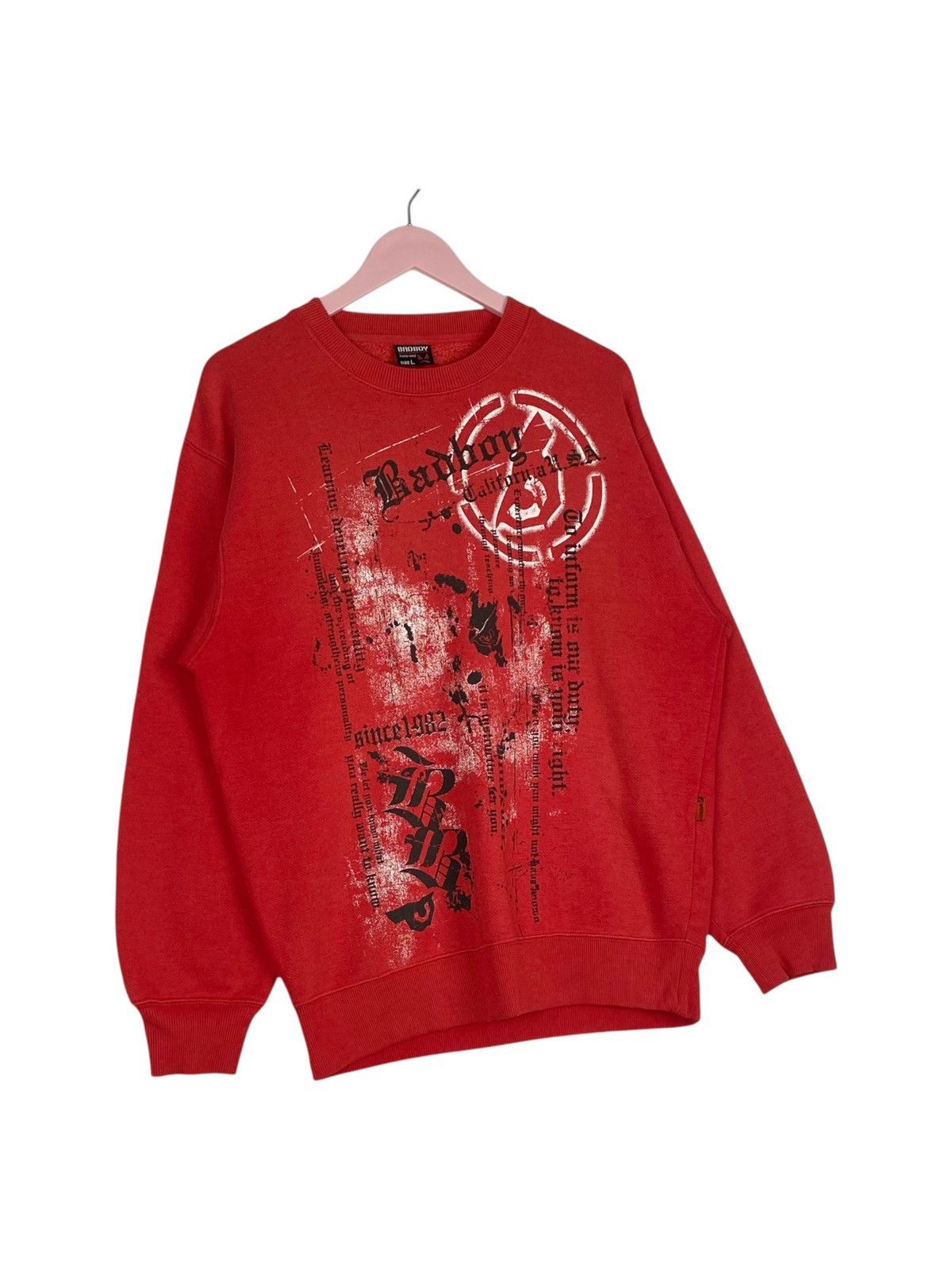 Designer × Vintage Vintage Bad Boy California Printed Crewneck Sweatshirt Red Size US L / EU 52-54 / 3 - 3 Thumbnail