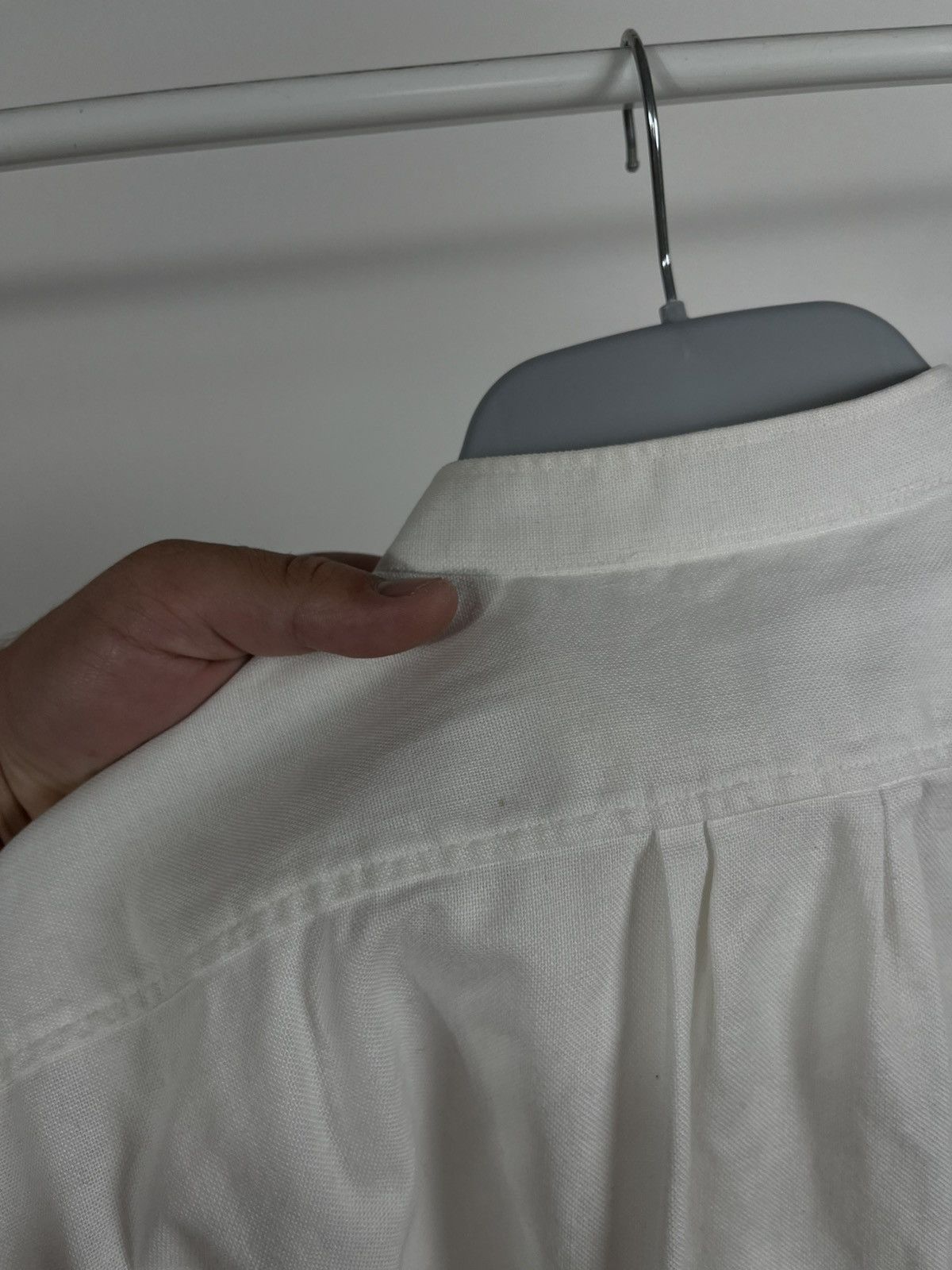 Vintage Vintage White Pleated Band Collar Shirt Paris Embroidery Size US L / EU 52-54 / 3 - 9 Thumbnail