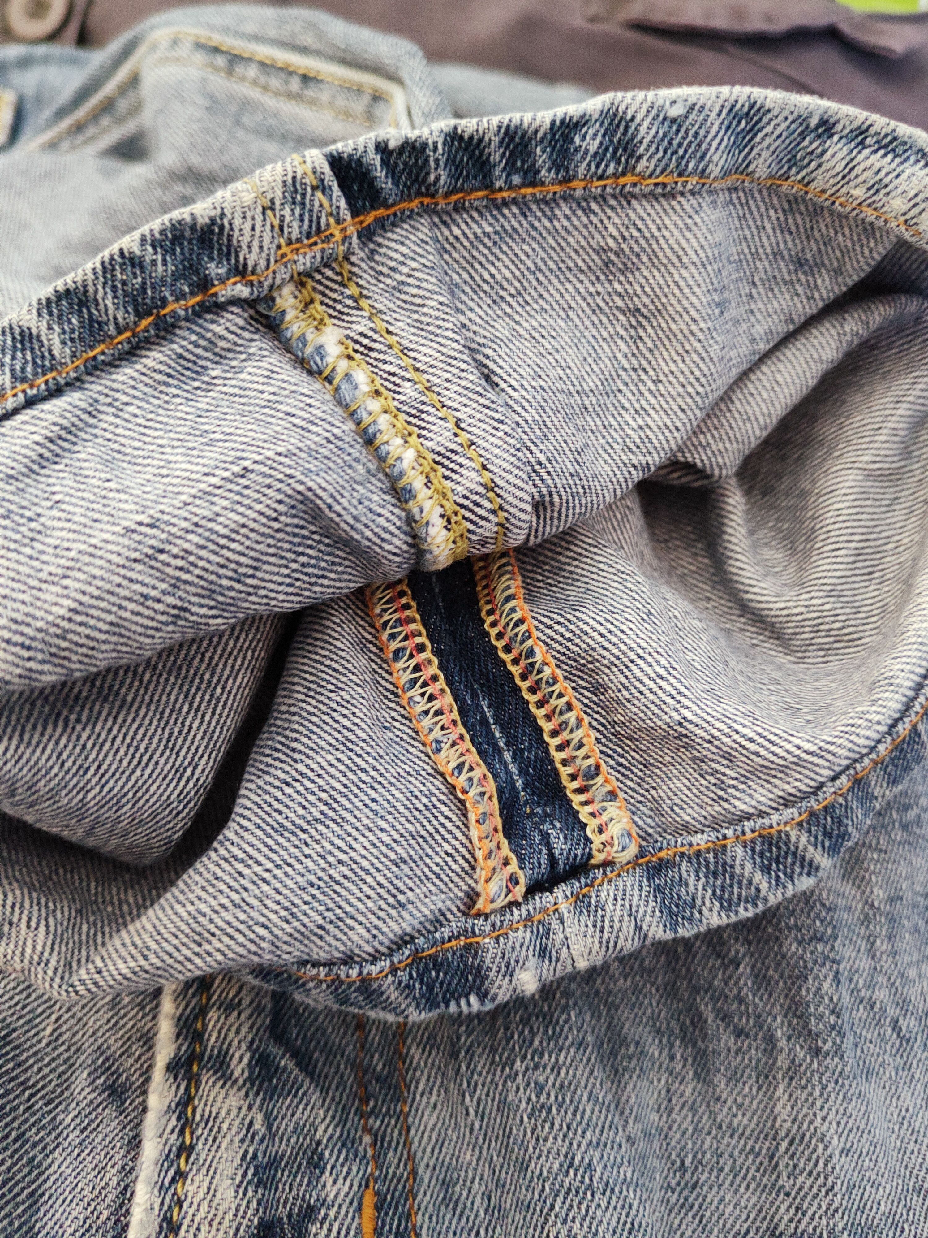 Japanese Brand × Vintage 1991 Navy Produce Blue Distressed Ripped Jeans Size US 32 / EU 48 - 12 Thumbnail