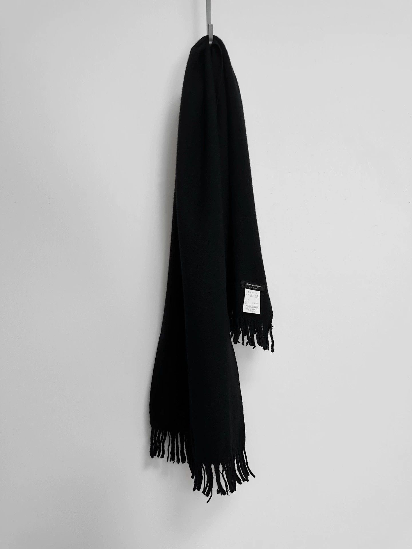 Comme des Garcons Black Fringed Scarf Size ONE SIZE - 1 Thumbnail