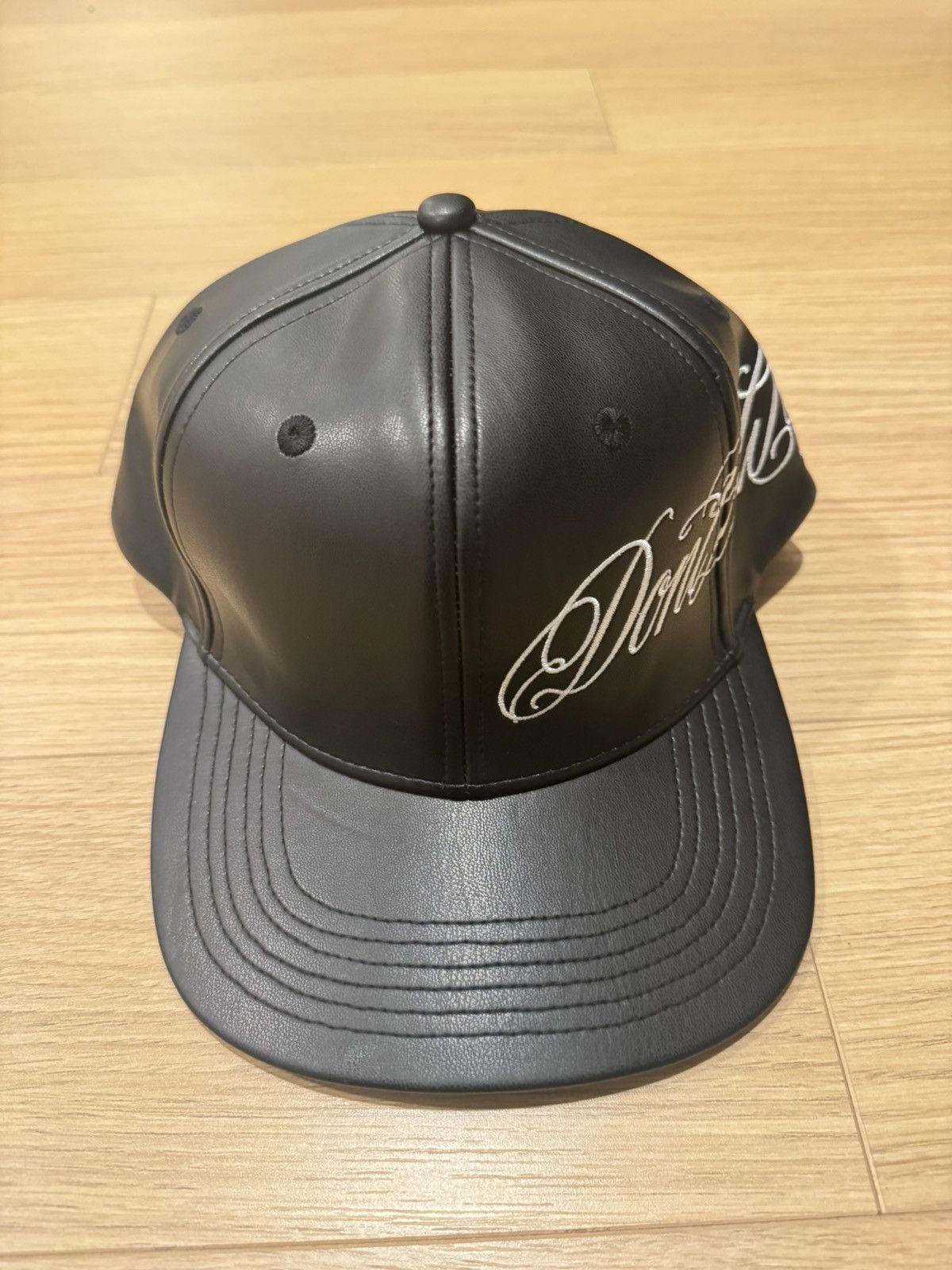 Leather Dont Die Wondering Leather Hat Black/White Size ONE SIZE - 3 Thumbnail
