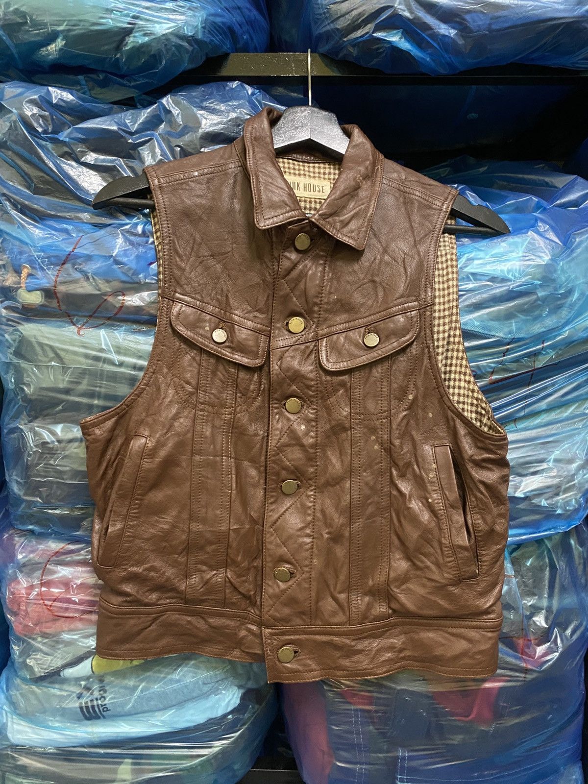 Pink House Pink House Vintage Brown Leather Vest - Japanese Retro Biker Size US S / EU 44-46 / 1 - 1 Thumbnail