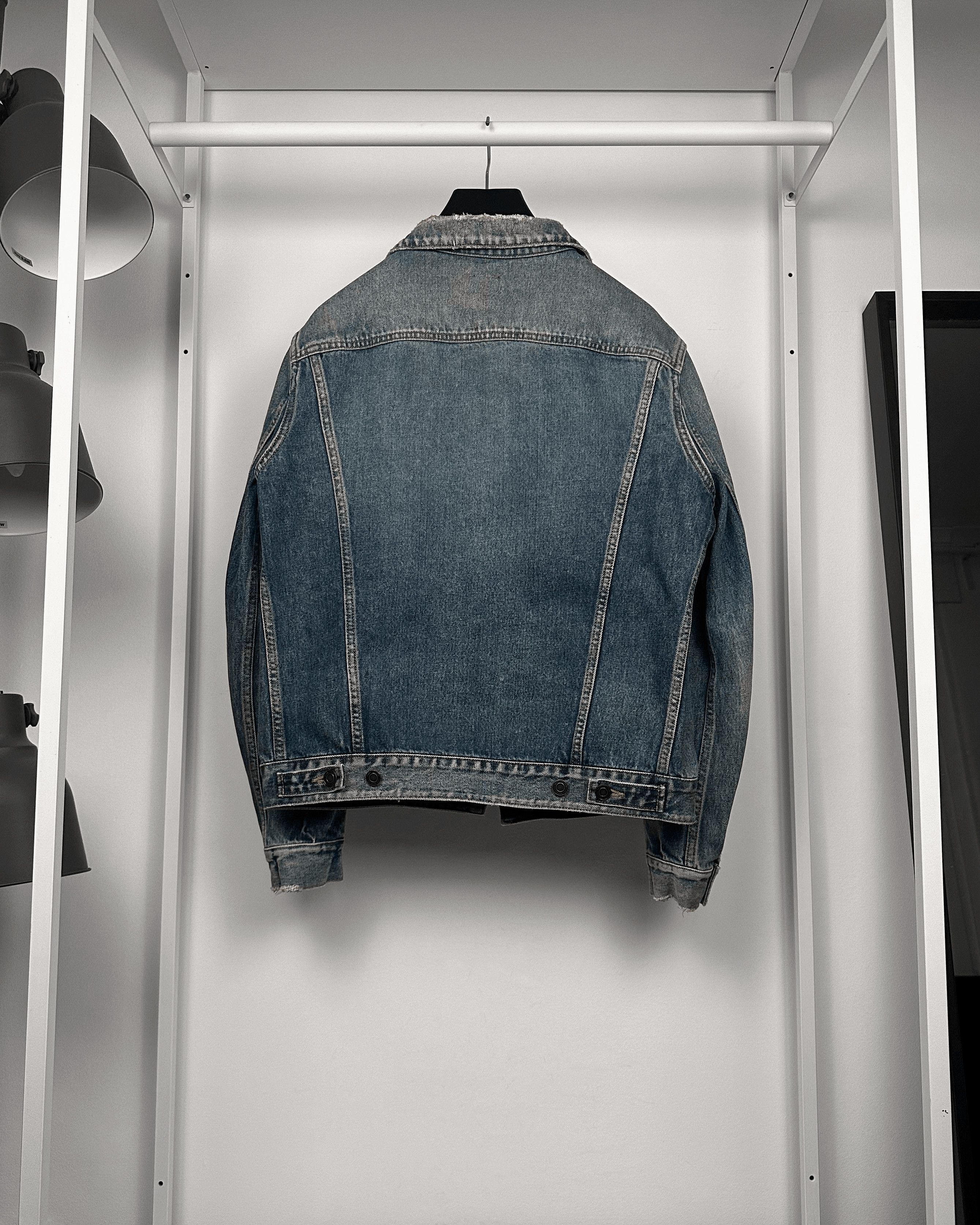 Saint Laurent Paris Saint Laurent Palm Lifetime Patch Denim Jacket Size US XL / EU 56 / 4 - 2 Thumbnail