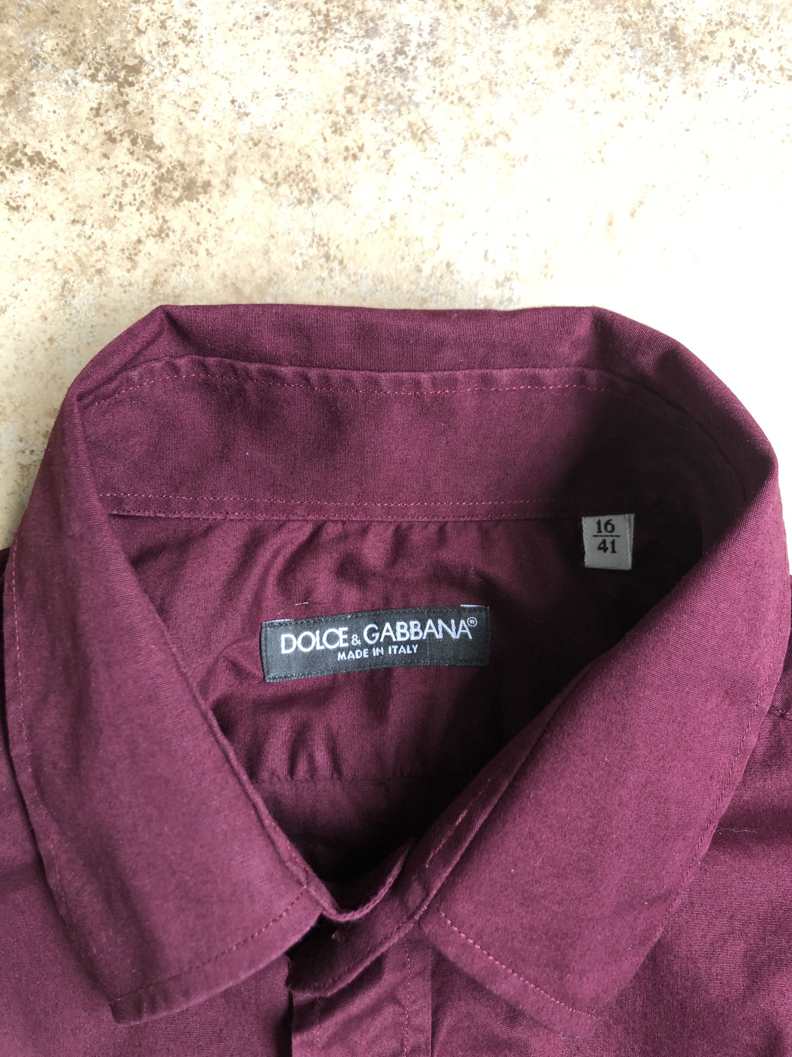 Dolce & Gabbana Dolce & Gabbana burgundy Long Sleeve Shirt Size US M / EU 48-50 / 2 - 4 Thumbnail