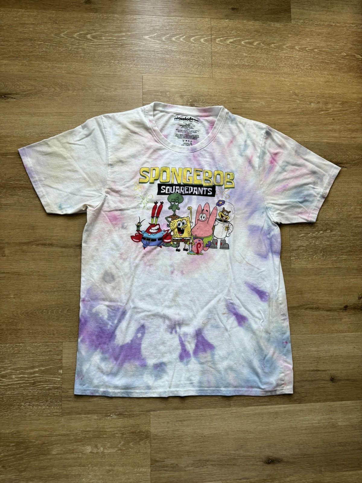 Nickelodeon Ice Dye Trippy Summer SpongeBob and Friends Tie Dye Tee Size US XL / EU 56 / 4 - 6 Thumbnail