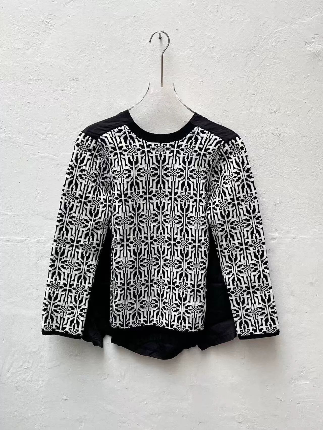 Comme des Garcons Comme des Garcons Plus Black White Sweater Size US M / EU 48-50 / 2 - 1 Thumbnail