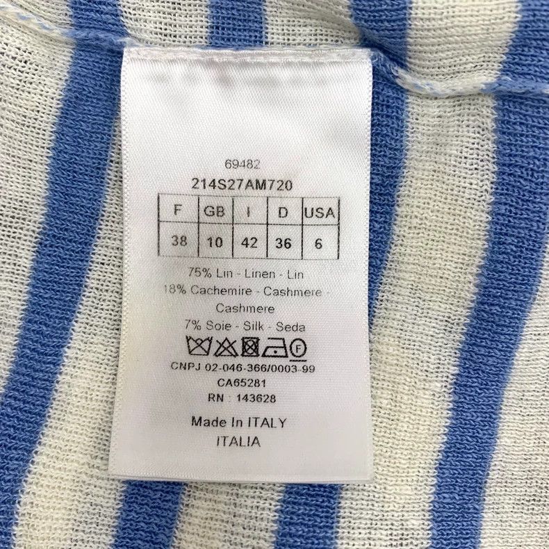 Dior Dior Color-blocked striped linen drawstring long-sleeved kn Size XS / US 0-2 / IT 36-38 - 7 Thumbnail