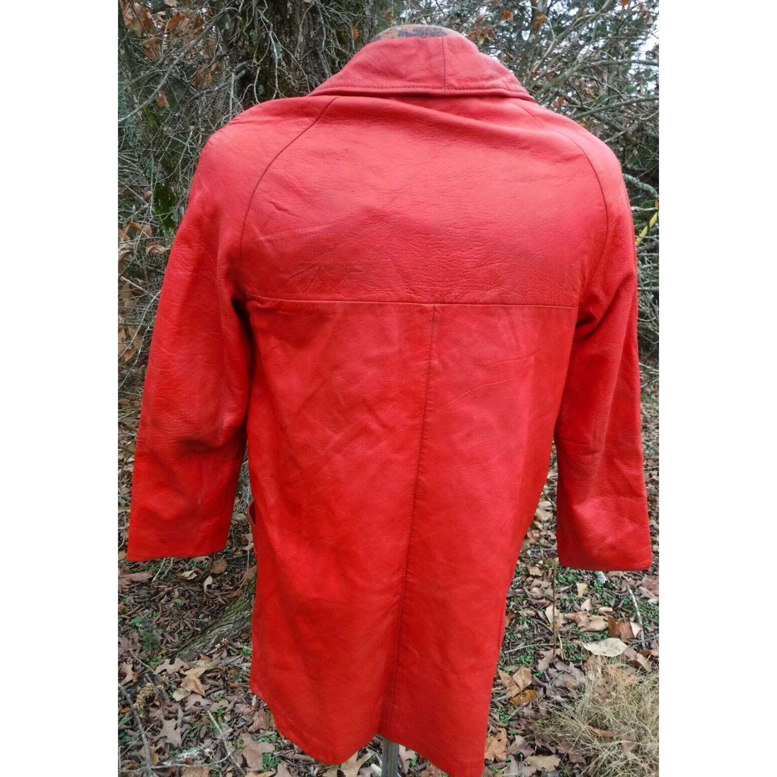 Vintage VINTAGE Annshire Red Leather Coat Jacket ILGWU Leather Coat Jacket Women's Medium Red 1970s 1980s Union Made Casual Everyday Mens Girls Womens Size M / US 6-8 / IT 42-44 - 4 Thumbnail