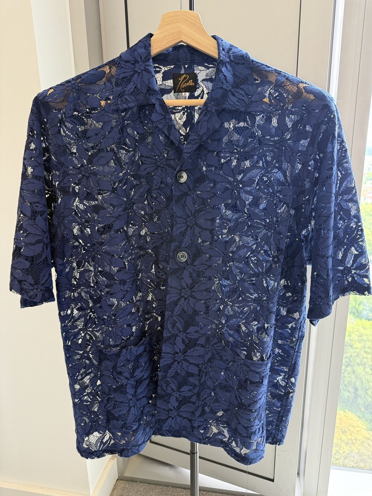 Needles Needles Floral Lace Shirt Size L Size US L / EU 52-54 / 3 - 1 Thumbnail