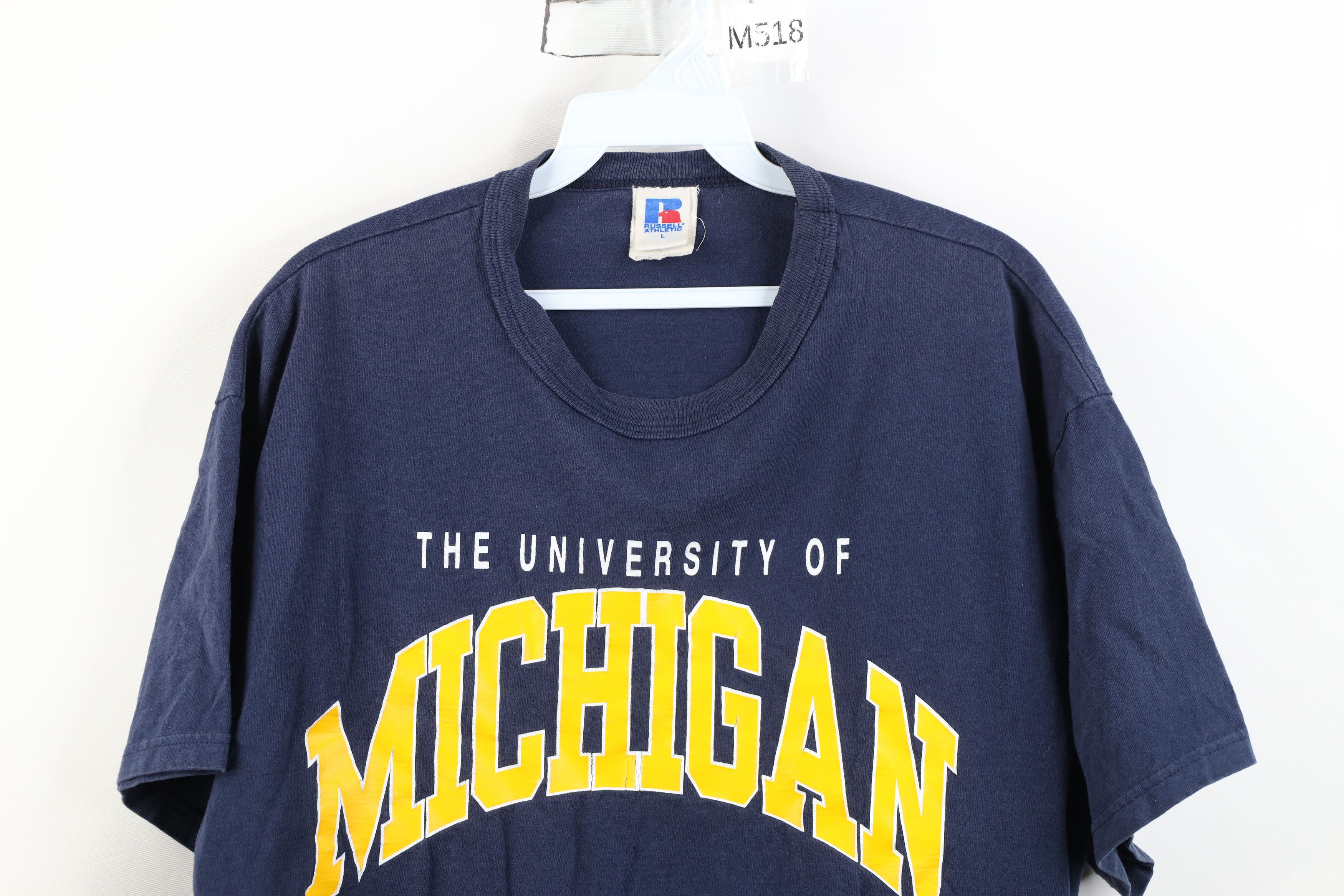 Russell Athletic Vintage 90s Russell Athletic University of Michigan T-Shirt Size US L / EU 52-54 / 3 - 2 Thumbnail