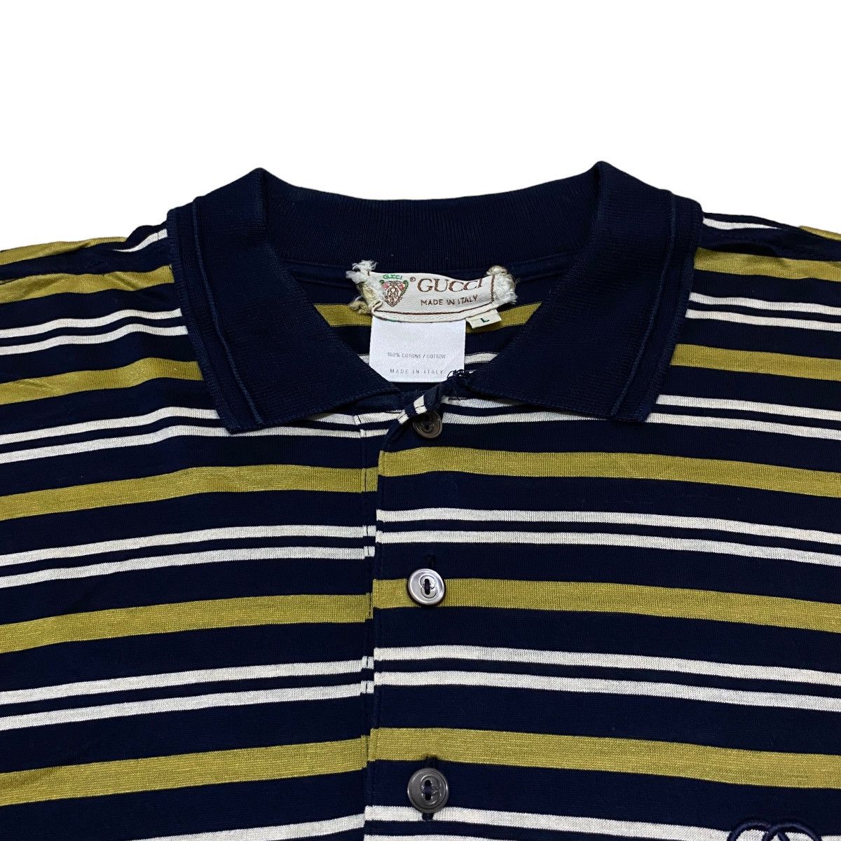 Gucci Rare Design Vintage Brand Gucci Stripe Shirt 1990s Size US L / EU 52-54 / 3 - 3 Thumbnail