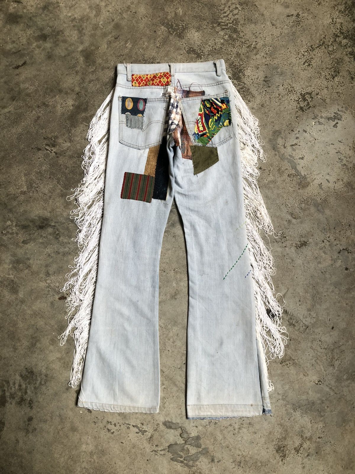 Levi's Vintage Clothing Vintage 1970 levis 517 orange tab custom patch and fringe Size 28" / US 6 / IT 42 - 2 Thumbnail