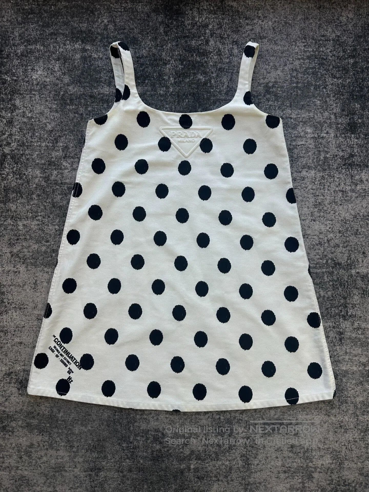 Prada prada embossed logo polka dot denim dress. Size M / US 6-8 / IT 42-44 - 1 Thumbnail