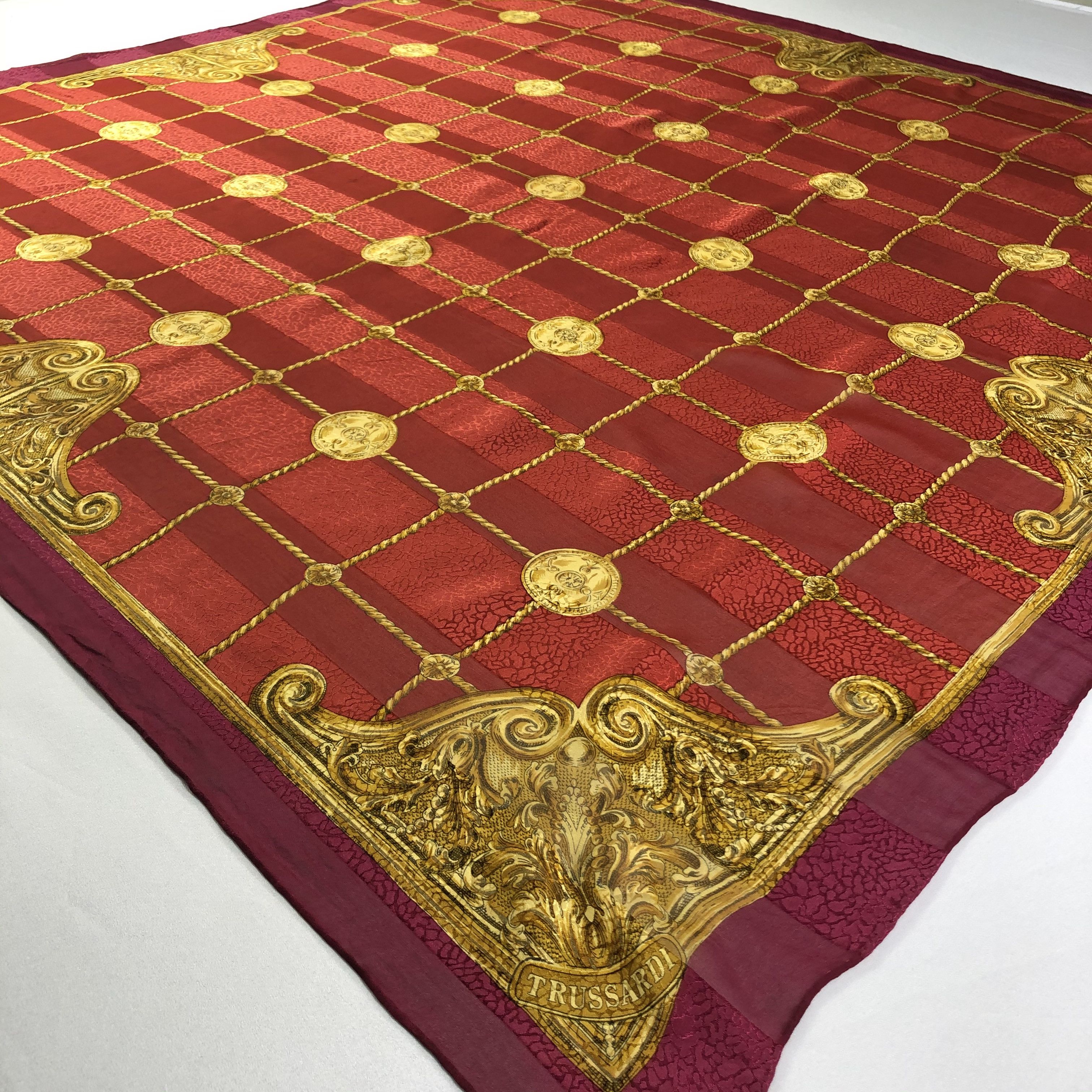 Trussardi × Vintage Vintage Trussardi Silk Scarf Size ONE SIZE - 5 Thumbnail