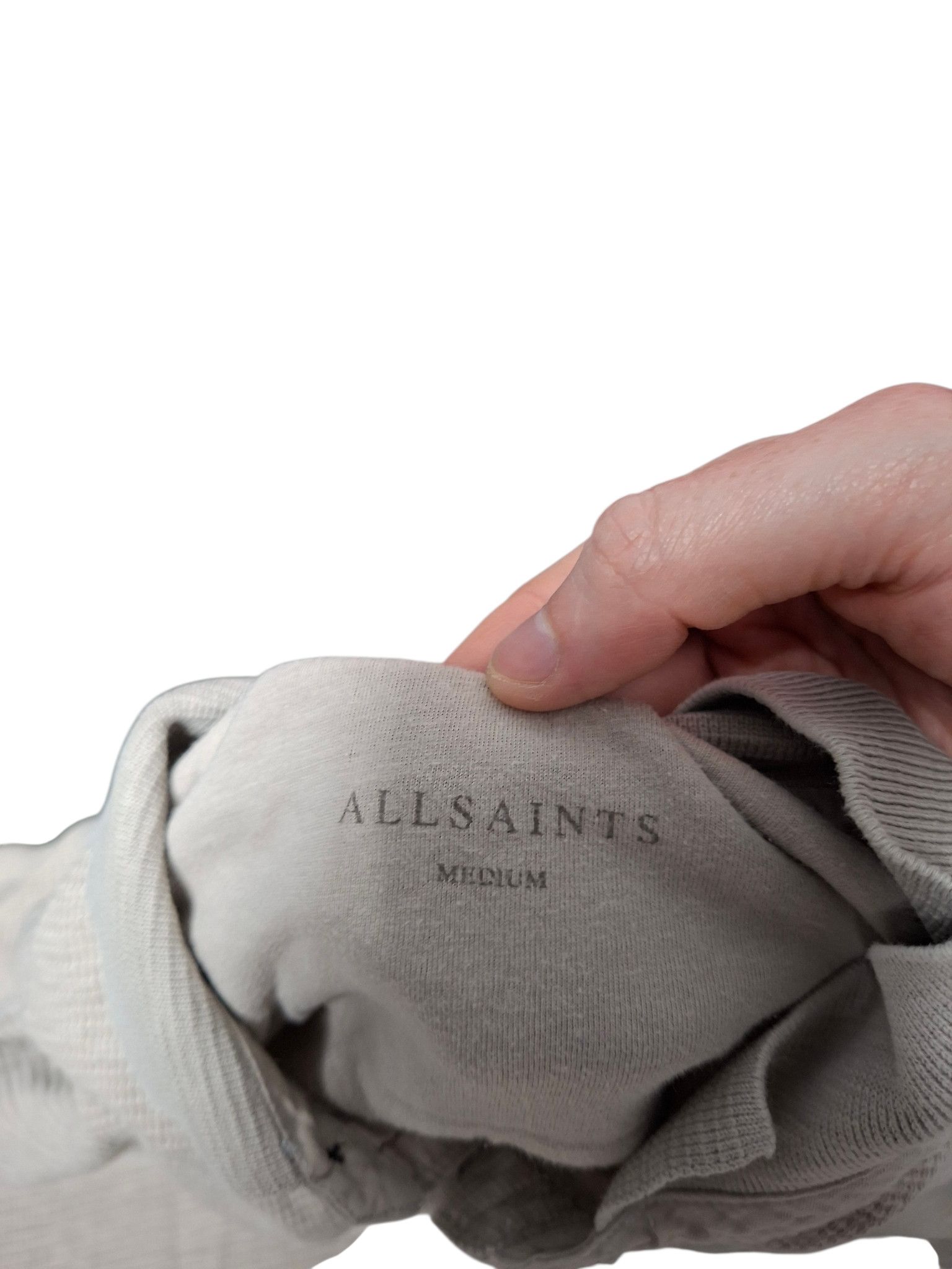 Allsaints ALLSAINTS LUXURY BEIGE LONG SLEEVE TEE Size US M / EU 48-50 / 2 - 4 Thumbnail