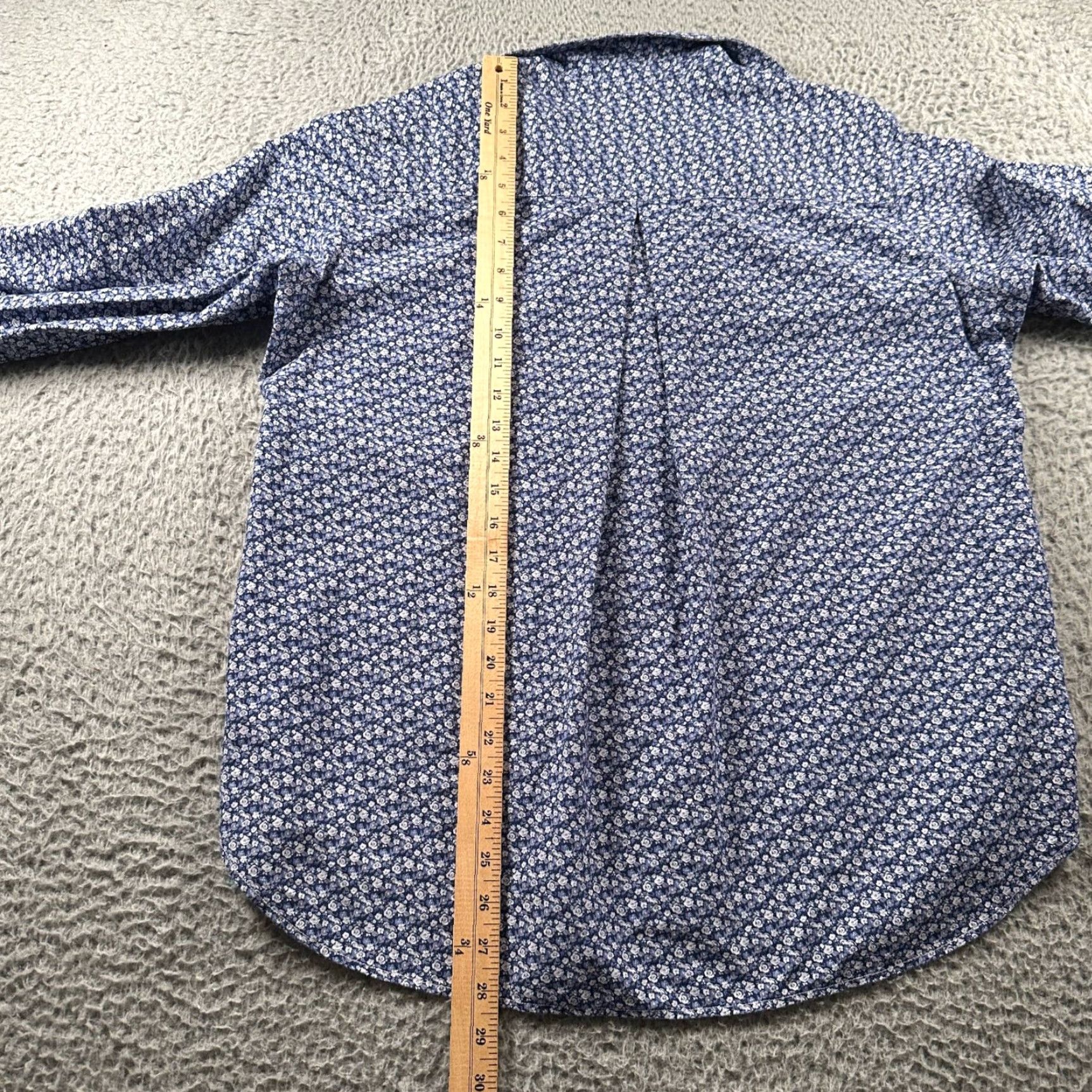 Vintage Grayson Hero Shirt Women's 04 Blue Floral Button Down Long Sleeve Top Casual Size S / US 4 / IT 40 - 6 Thumbnail