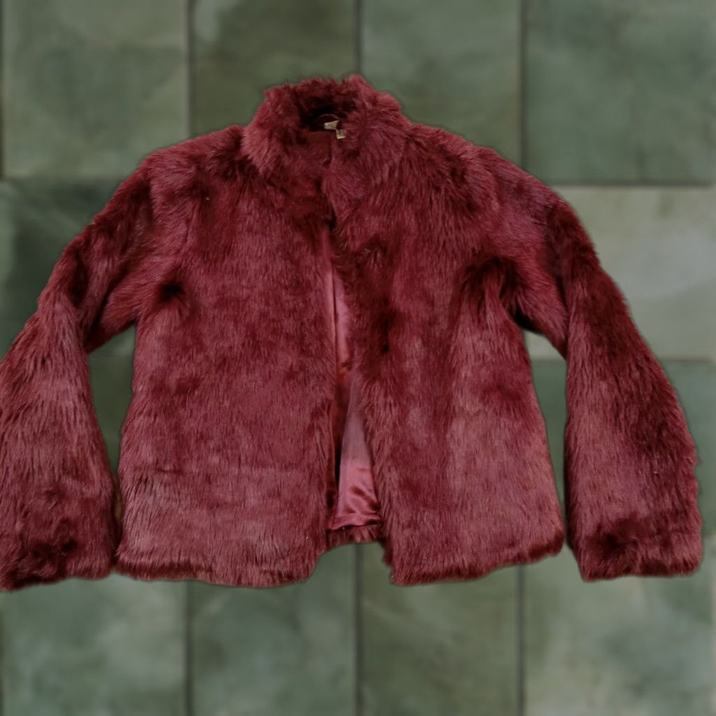 Forever 21 Forever 21 Womens Small Red Fleece Jacket Size S / US 4 / IT 40 - 1 Thumbnail