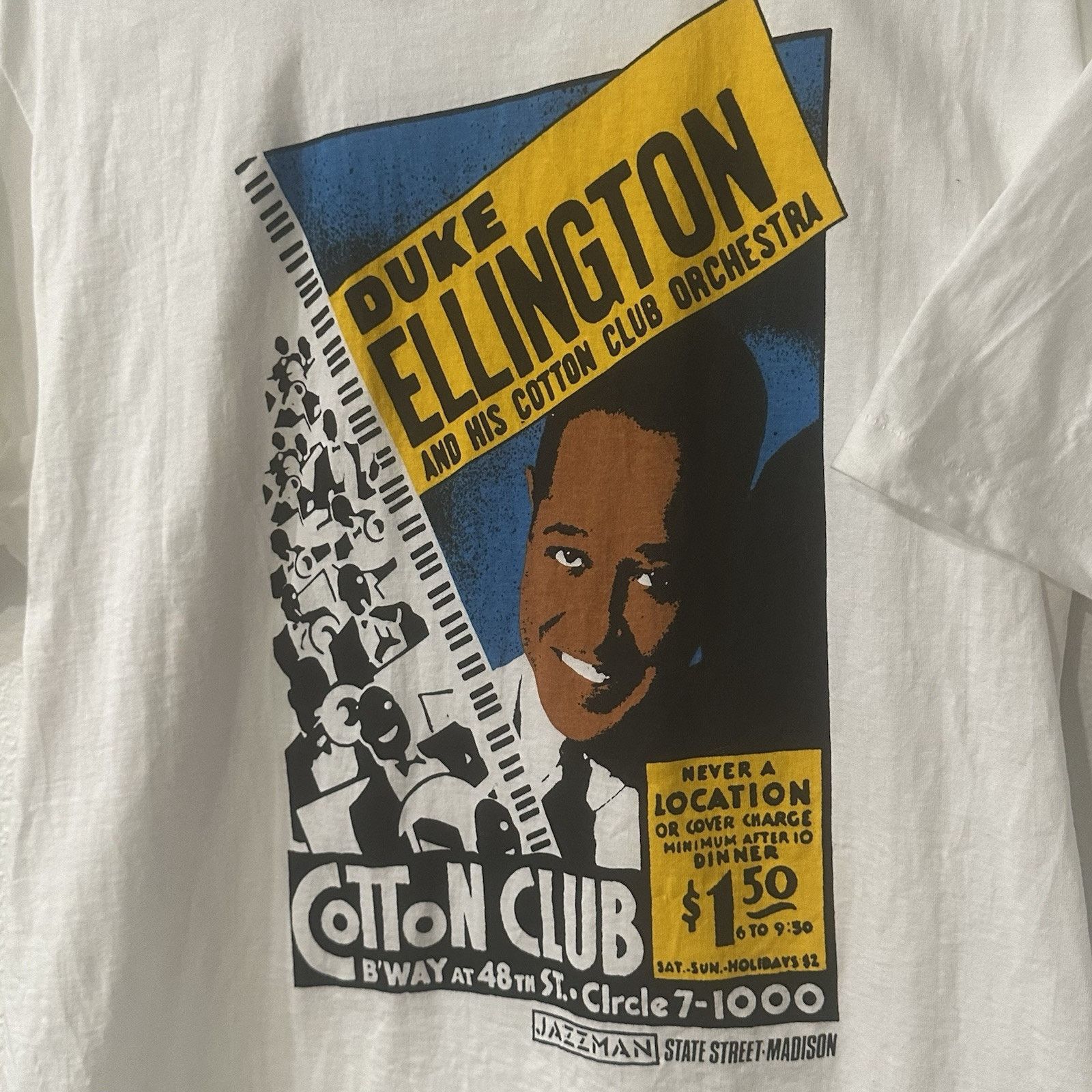 Vintage VTG 90s Duke Ellington Jazz Art Men’s X-Large Single Stitch Size US XL / EU 56 / 4 - 2 Thumbnail