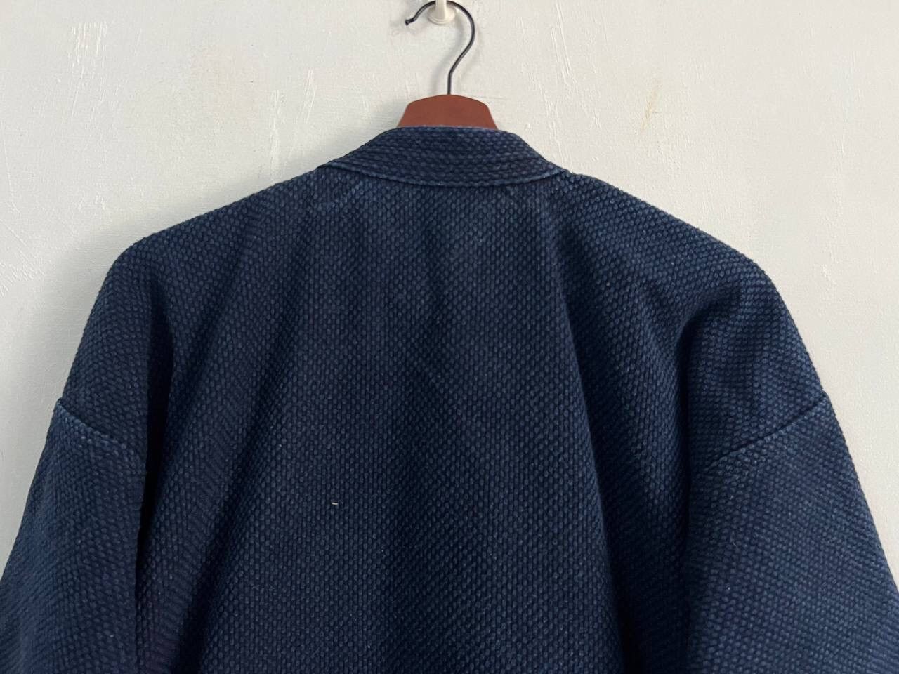 Indigo Kendo Uniform Dyed Boro Japan Kimono Size US L / EU 52-54 / 3 - 11 Thumbnail