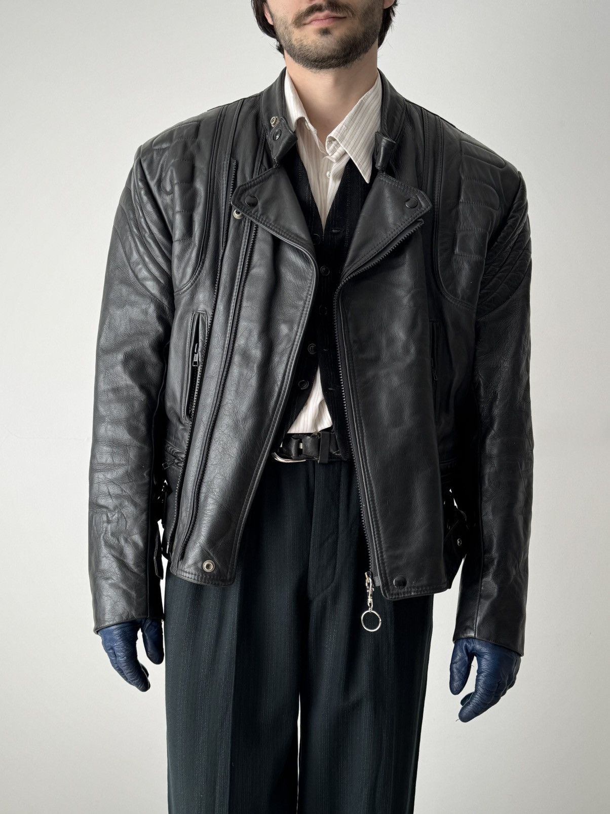 Vintage Vintage 1980s Golden Crown by Bristol Moto Leather Jacket Size US L / EU 52-54 / 3 - 1 Thumbnail