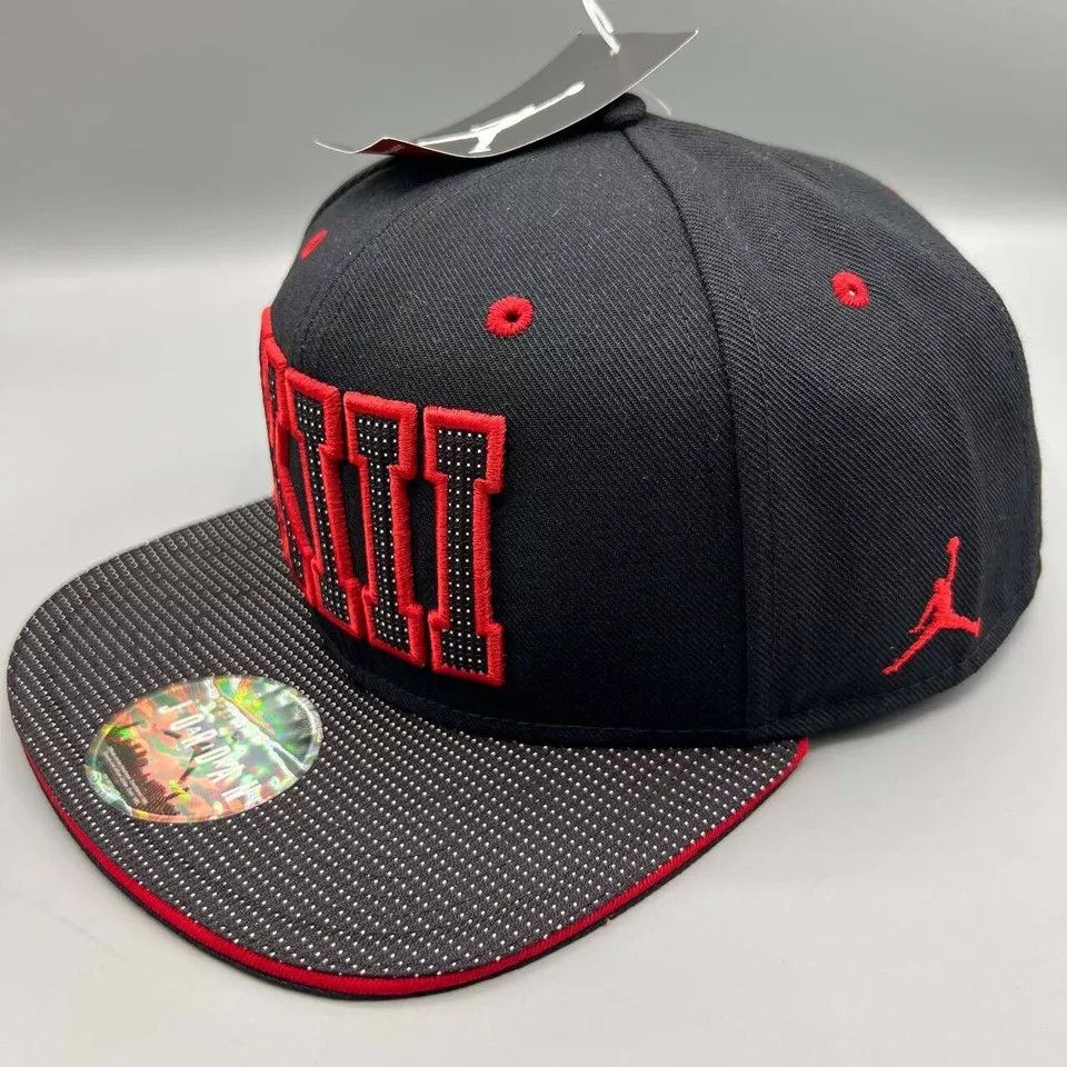 Jordan Brand Air Jordan XIII Hat Men Black Embroidered Snap Back Cap New Size ONE SIZE - 2 Thumbnail