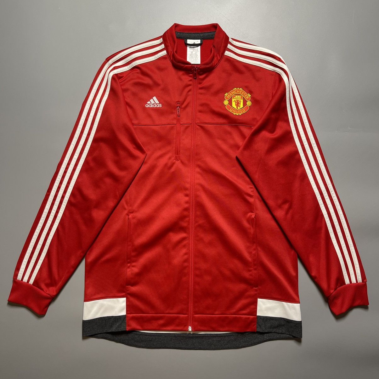 Adidas × Vintage MANCHESTER UNITED ADIDAS 2015/2016 SOCCER TRAINING TRACK TOP Size US L / EU 52-54 / 3 - 1 Thumbnail