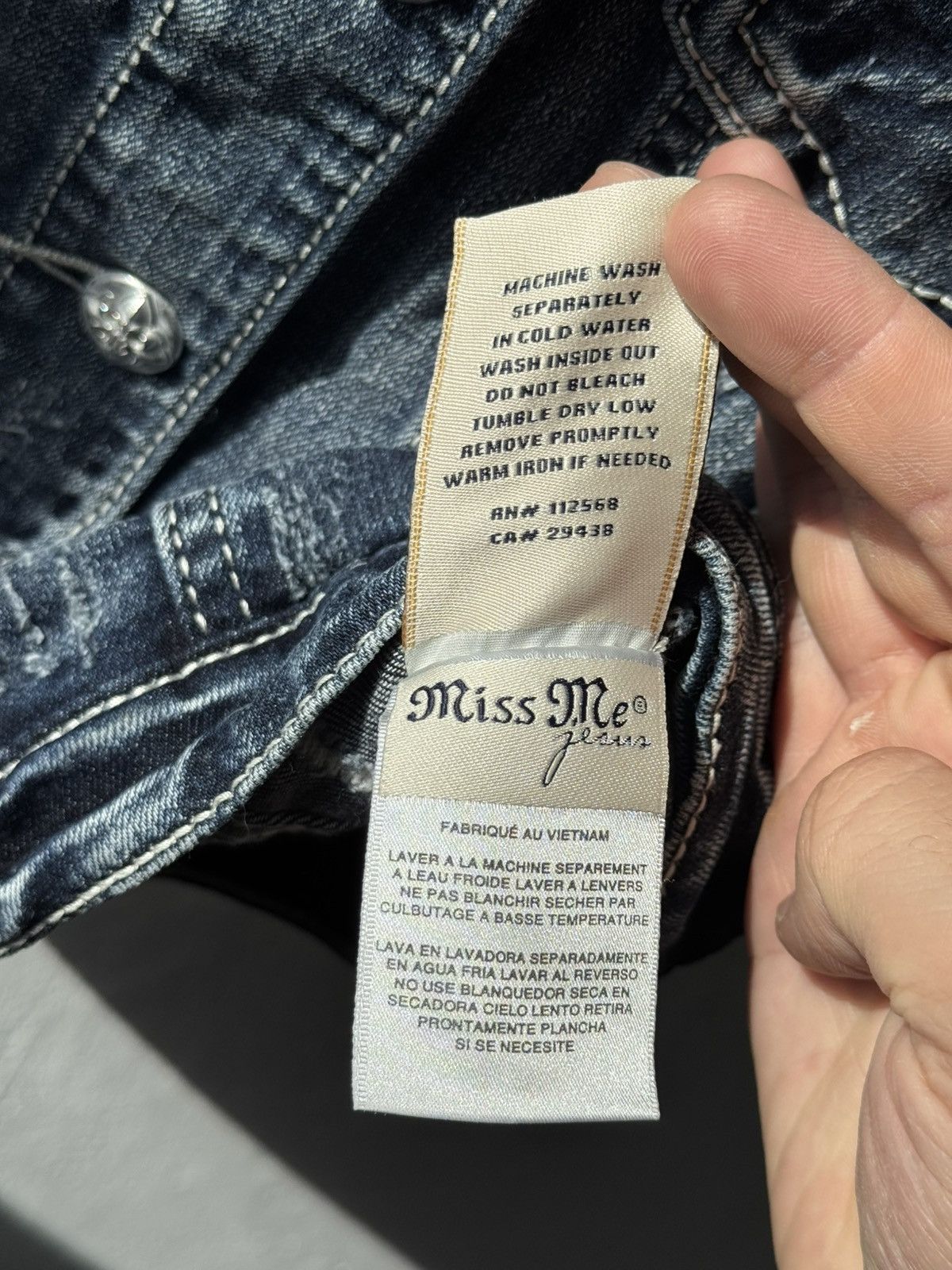 If Six Was Nine × Japanese Brand × Miss Me Miss Me Denim Vest Jacket Japanese y2k cowboy beyonce style Size S / US 4 / IT 40 - 9 Thumbnail