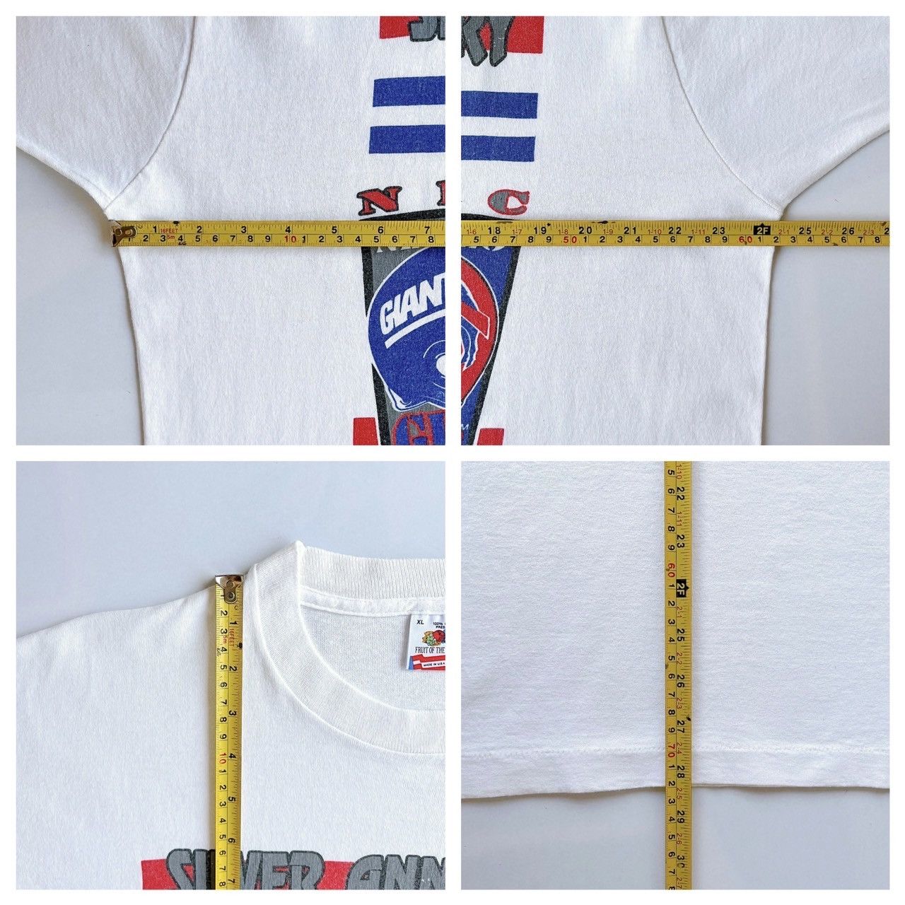 Fruit Of The Loom × Vintage 90s New York Giants Vs Buffalo Bills NFL t-shirt/ XL Size US XL / EU 56 / 4 - 9 Thumbnail