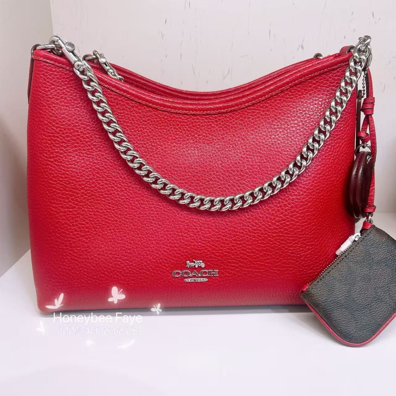 Coach Laurel Shoulder Bag With Mirror Charm And Pouch CBI94 Size ONE SIZE - 2 Thumbnail