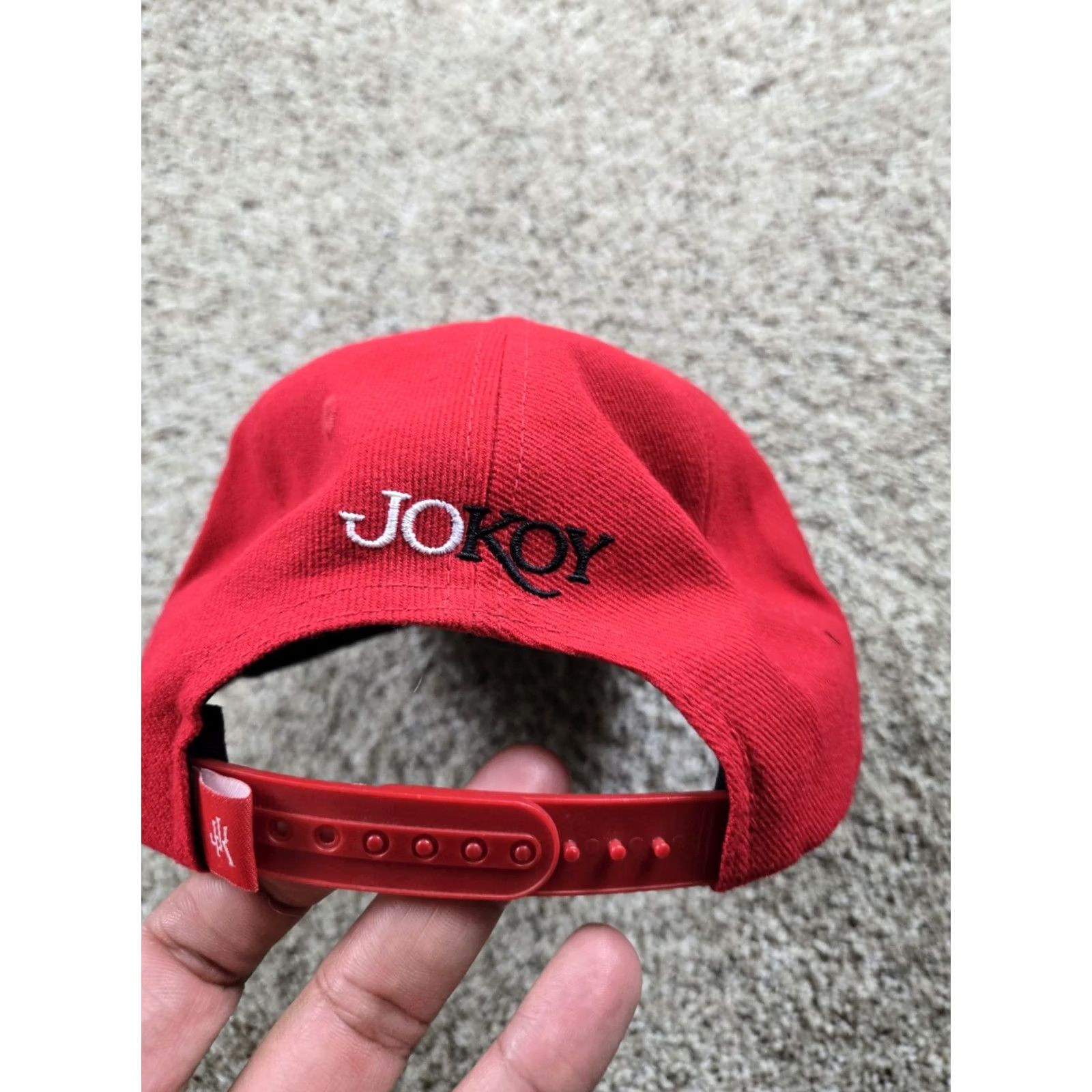Logo 7 Jo Koy Hat Cap Snap Back Red White JK Logo Comedy Tour Snapback Men One Size Red Snapback Size ONE SIZE - 2 Thumbnail