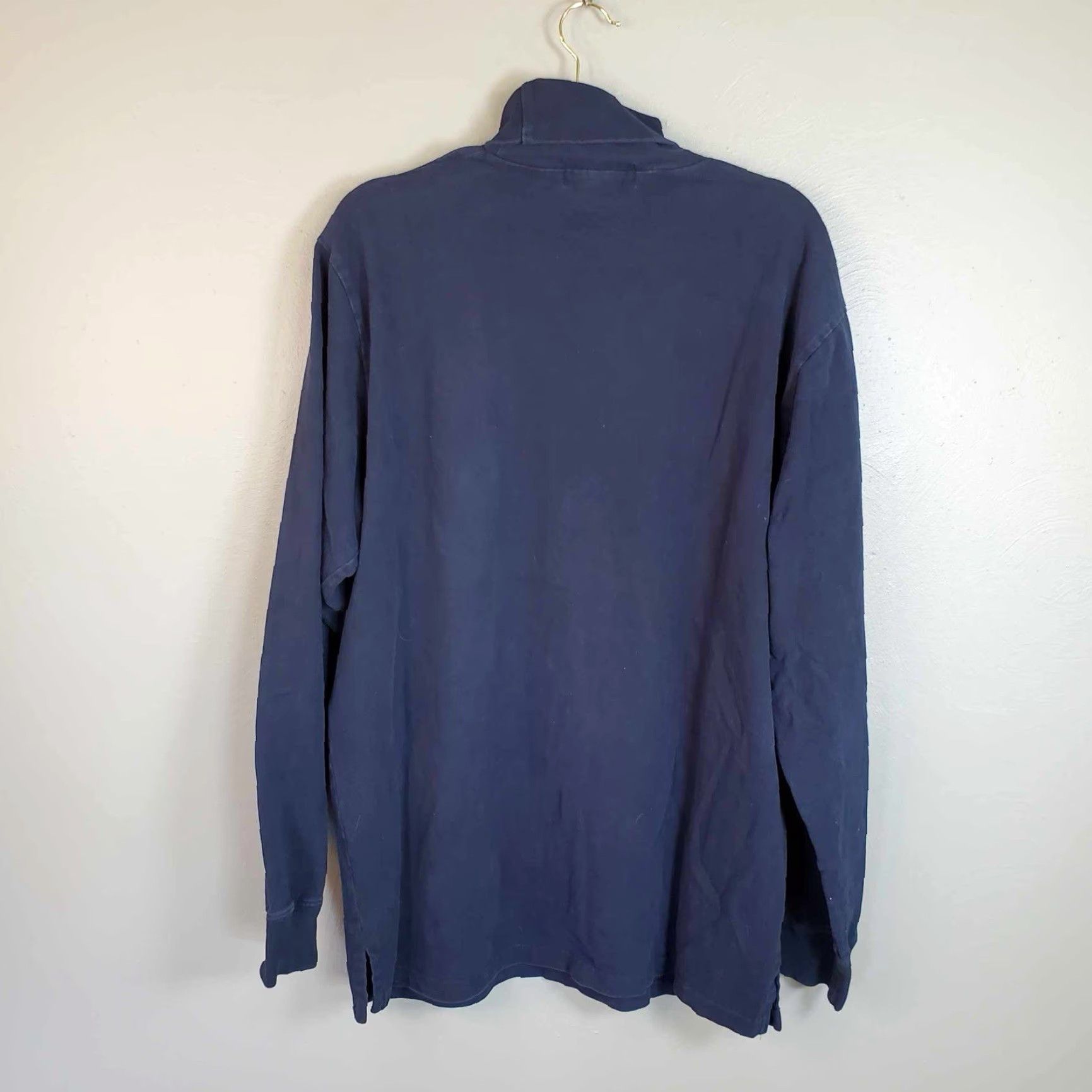 Polo Ralph Lauren VINTAGE Polo Ralph Lauren Turtleneck Sweatshirt Shirt Mens L Blue USA 90s Size US L / EU 52-54 / 3 - 6 Thumbnail