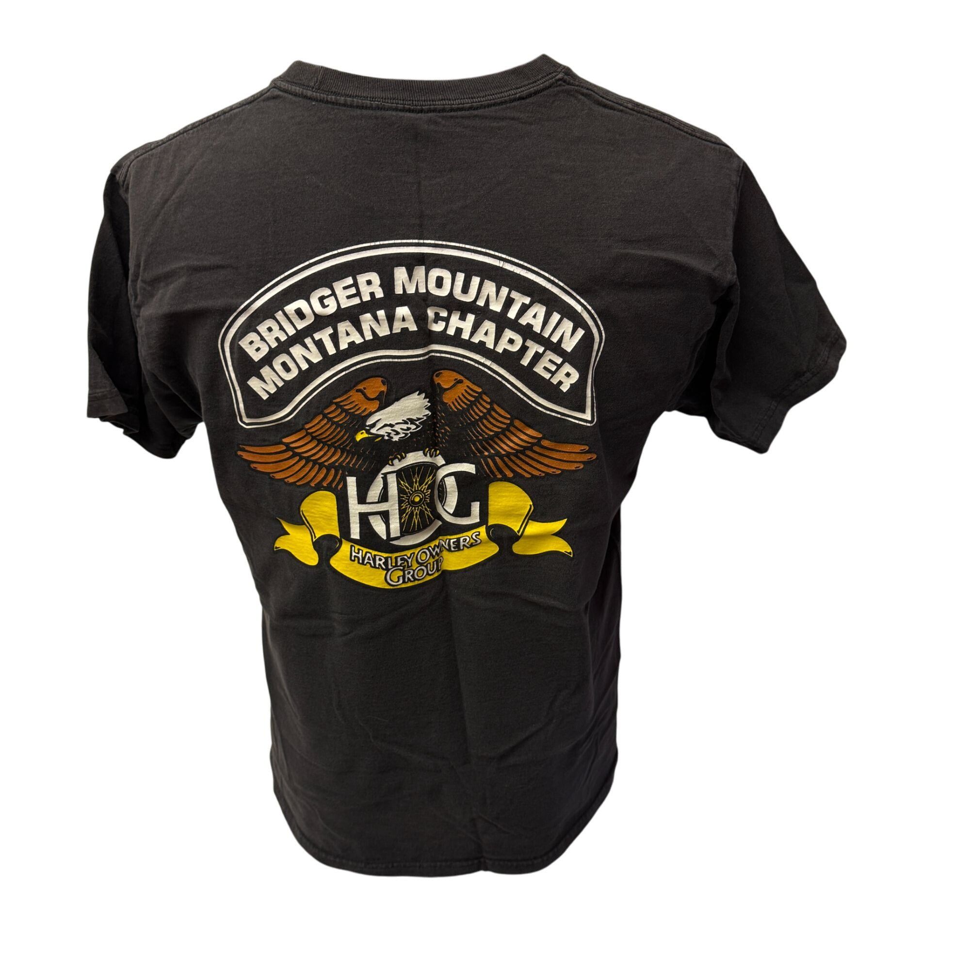 Hanes Vtg MONTANA Harley Davidson Motorcycle HOG Biker T Shirt M Size US M / EU 48-50 / 2 - 2 Thumbnail